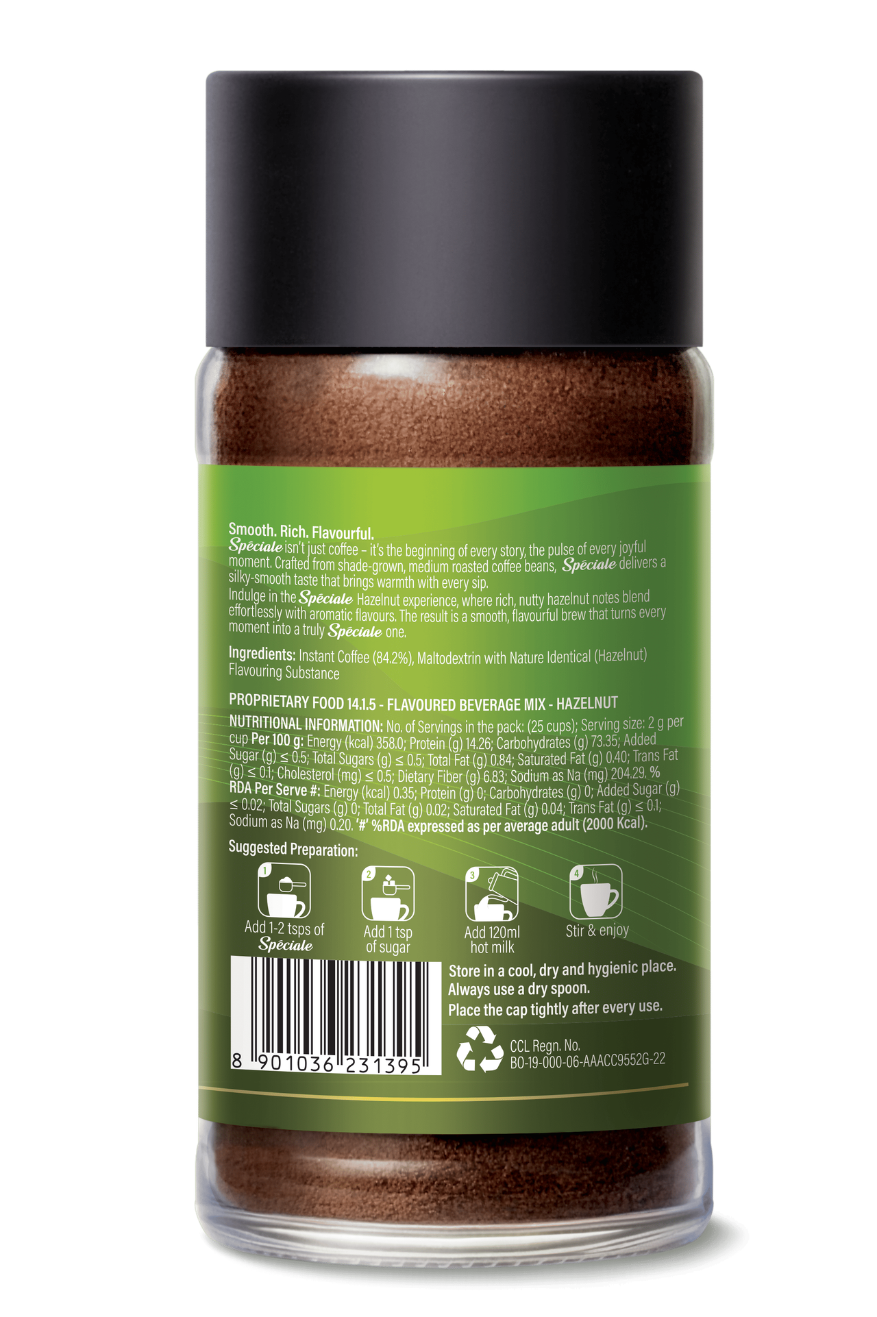 Continental Speciale Hazelnut Flavored Instant Coffee