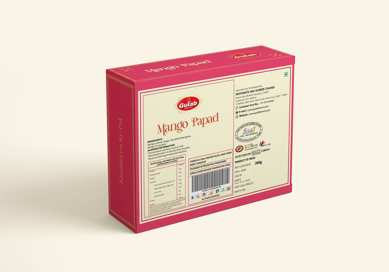 Gulab Mango Papad