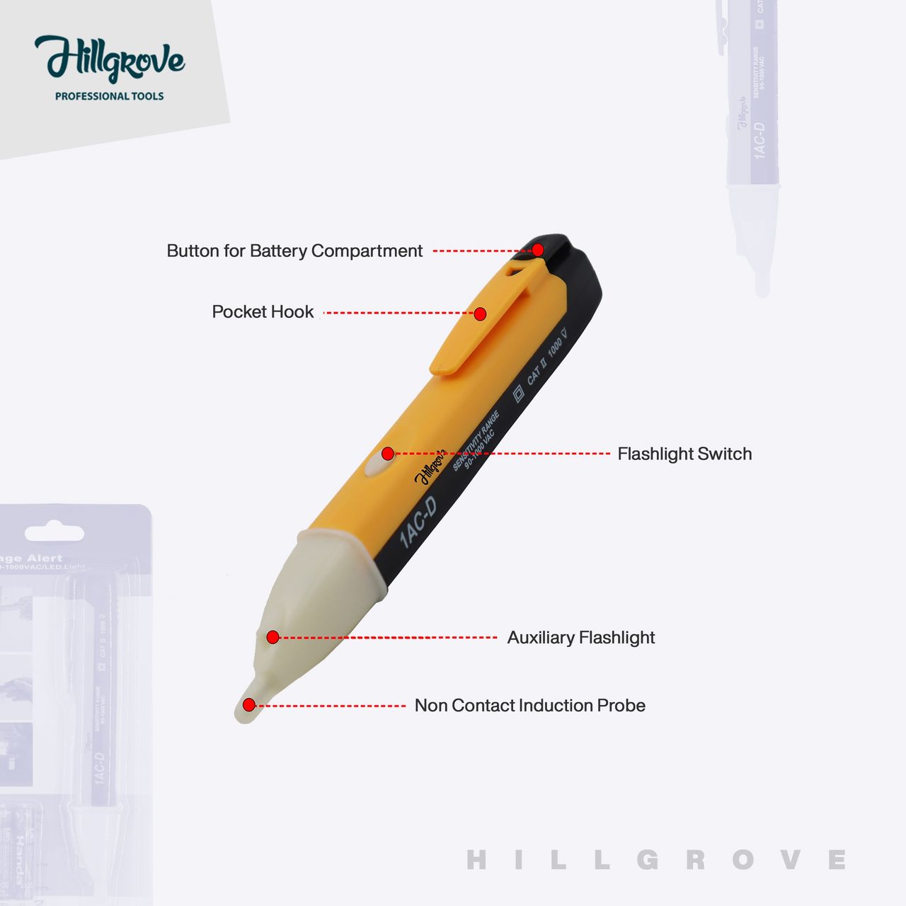 Hillgrove Hzp163M1 Ncv Voltage Tester With Electrical Tape+Line Tester+Continuty Tester+Screwdriver