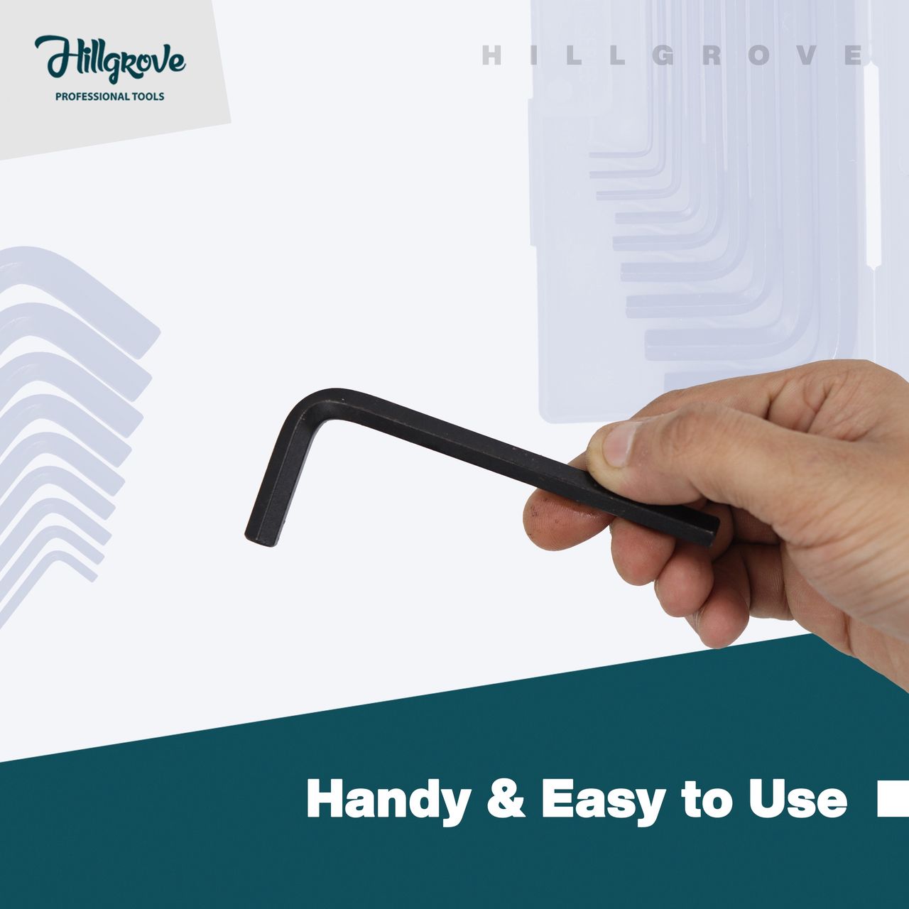 Hillgrove Hzp5M1 9 pcs Hex Allen Key Set With 2in1 Screwdriver For Bike/Bicycle/Cycle/Guitar