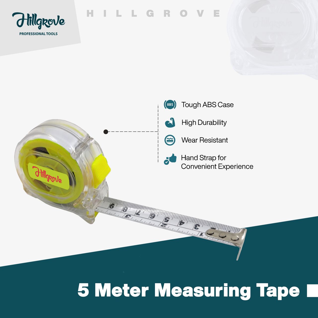 Hillgrove Hzp78M1 5Meter Steel Blade With Auto-Lock Function Measurement Tape