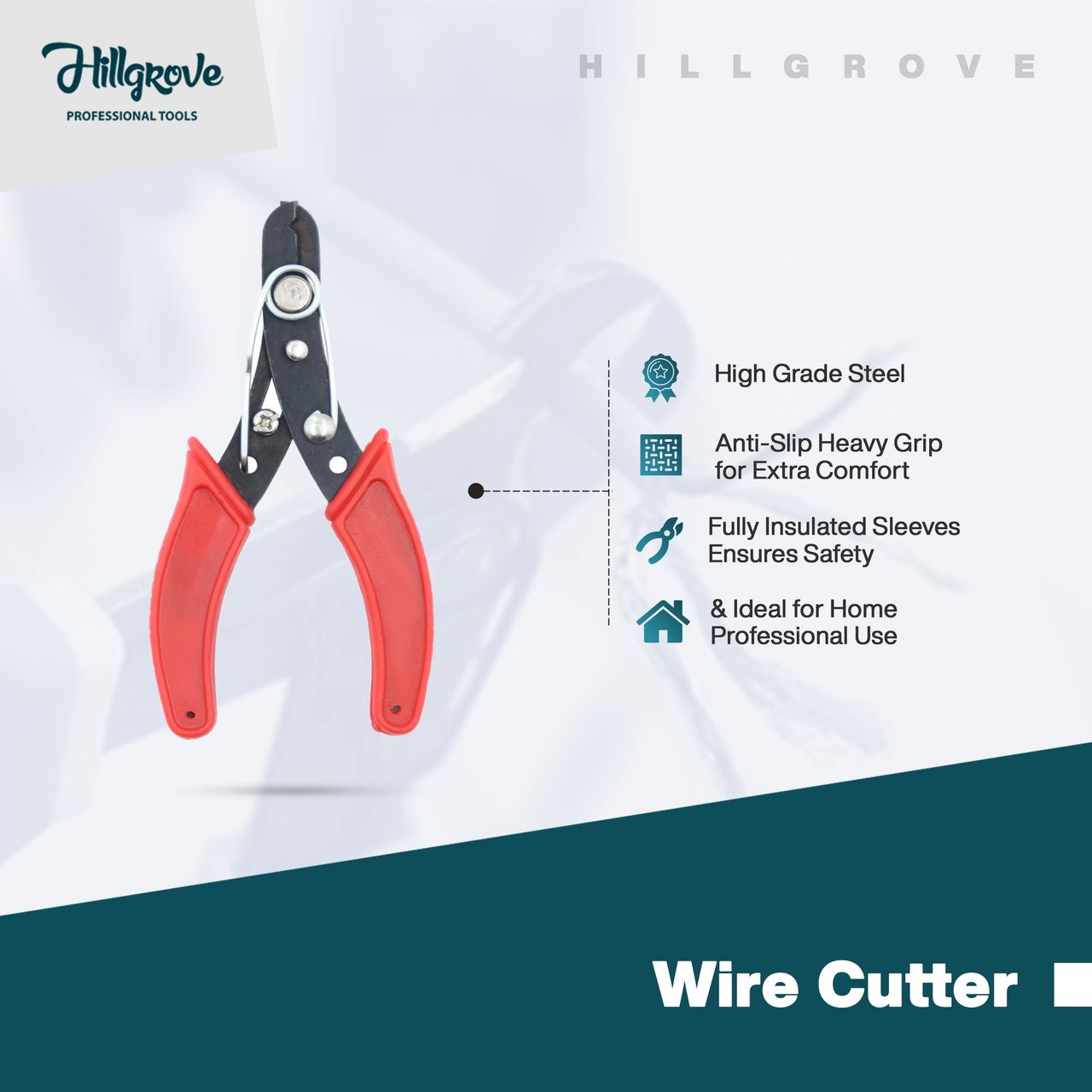 Hillgrove Hzp43M1 Carbon Steel Wire Cutter For Cutting And Stripping Wires | Pack Of 1