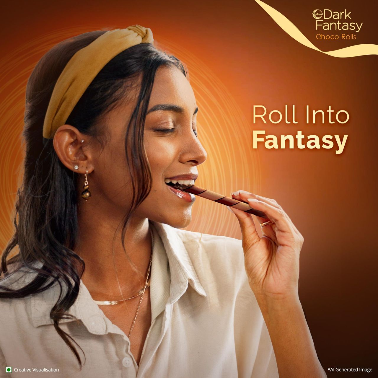 Sunfeast Dark Fantasy Choco Rolls | Crunchy Wafer Rolls Combo