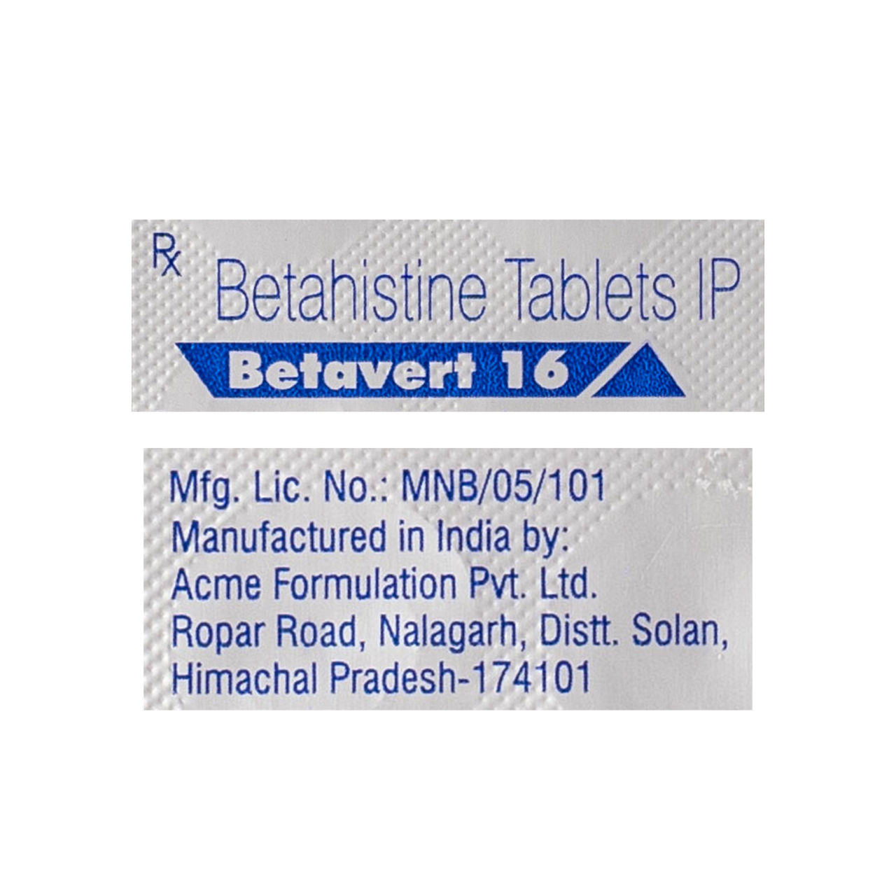 Betavert 16 Tablet