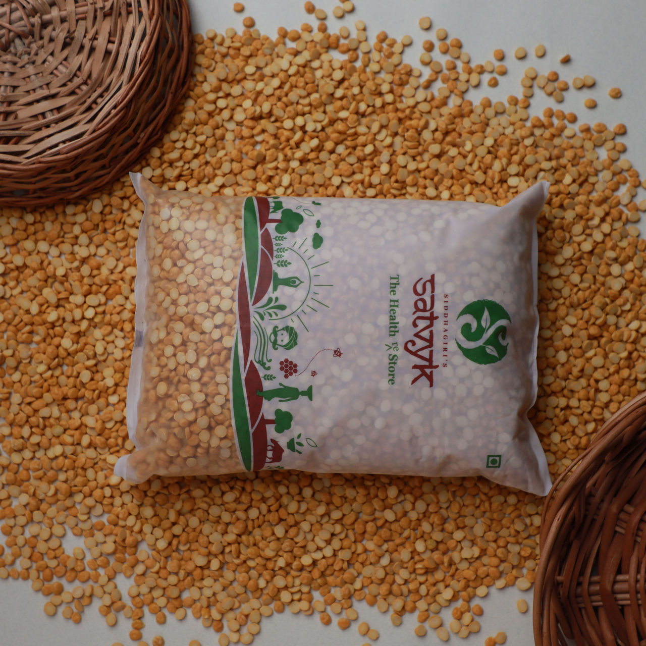 Satvyk Stoneground Unpolished Chana Dal