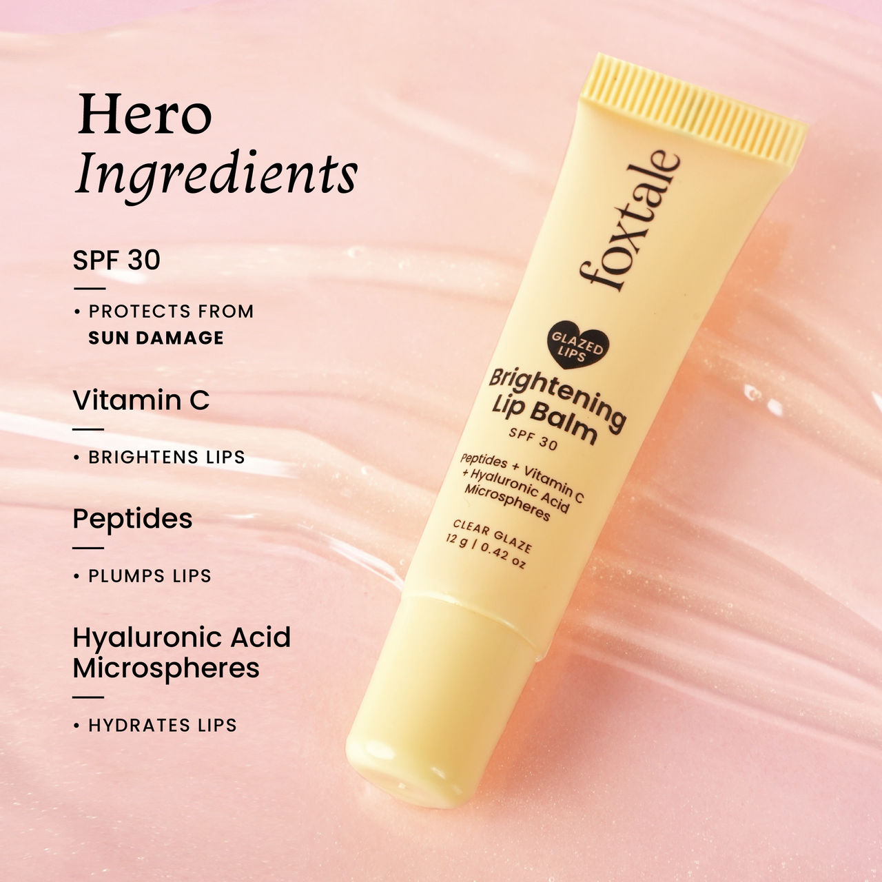 Foxtale SPF 30 Brightening Lip Balm with Peptitdes