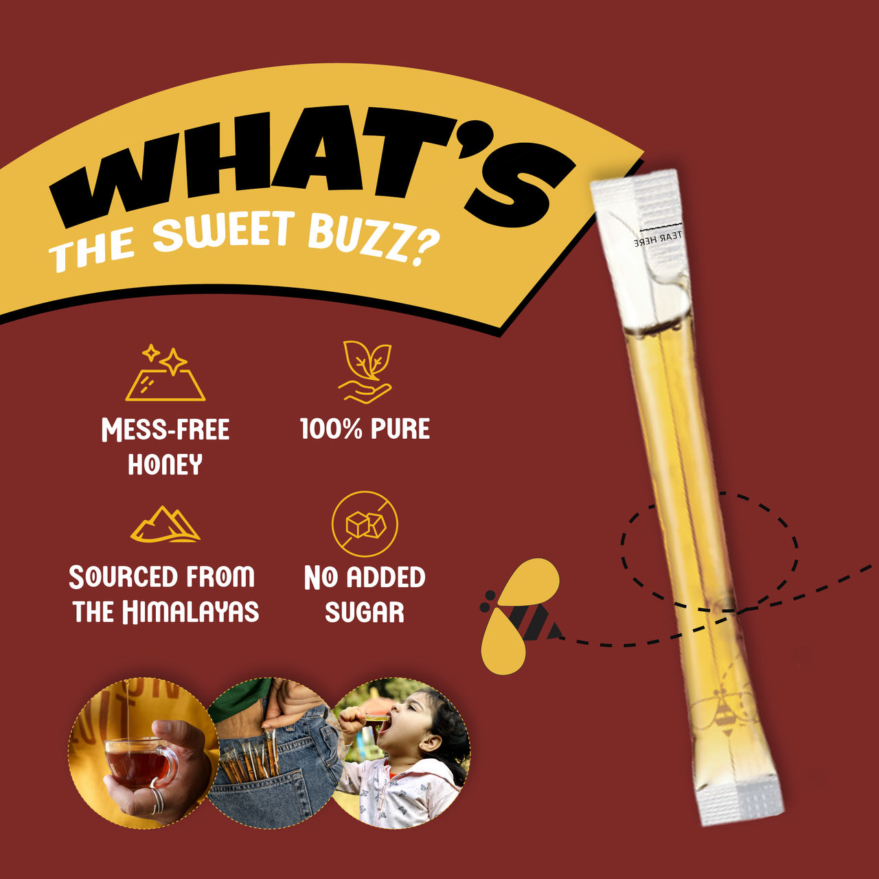 Honey Twigs Cinnamon Infused Honey| 30 Twigs Pack