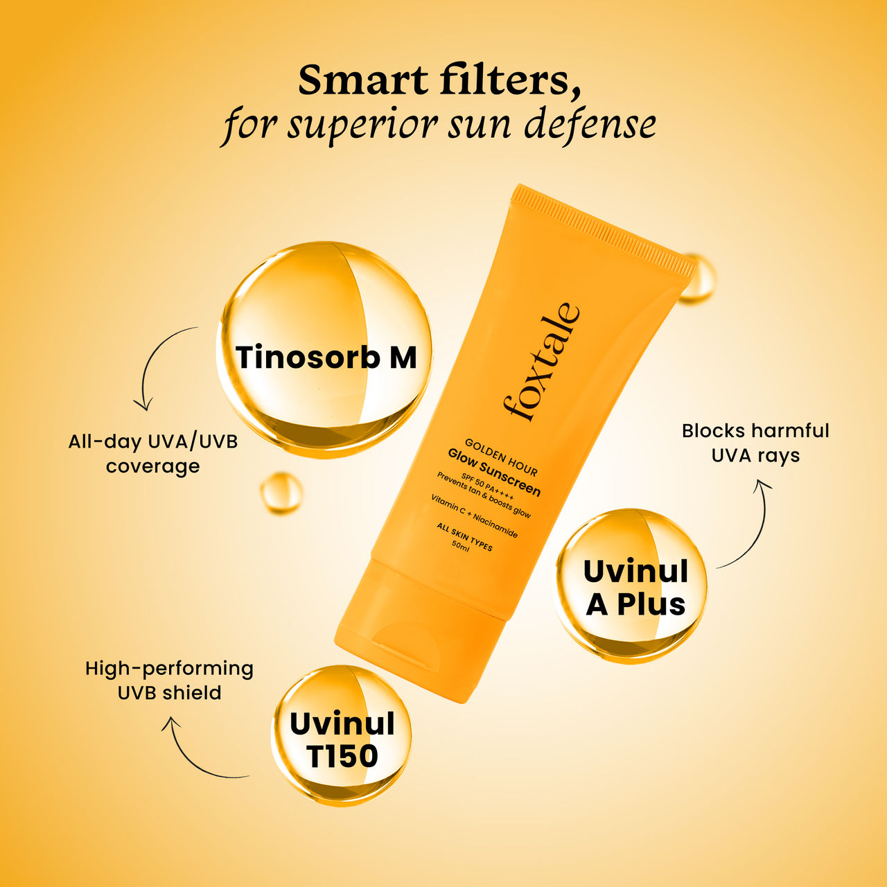 Foxtale Glow Sunscreen SPF 50 PA++++