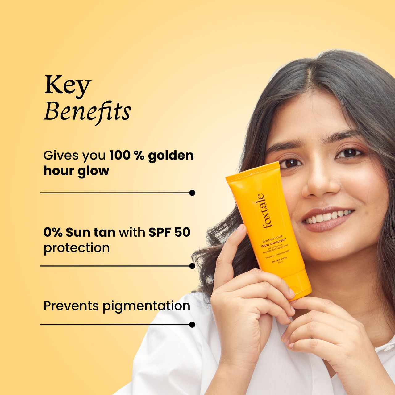 Foxtale Glow Sunscreen SPF 50 PA++++