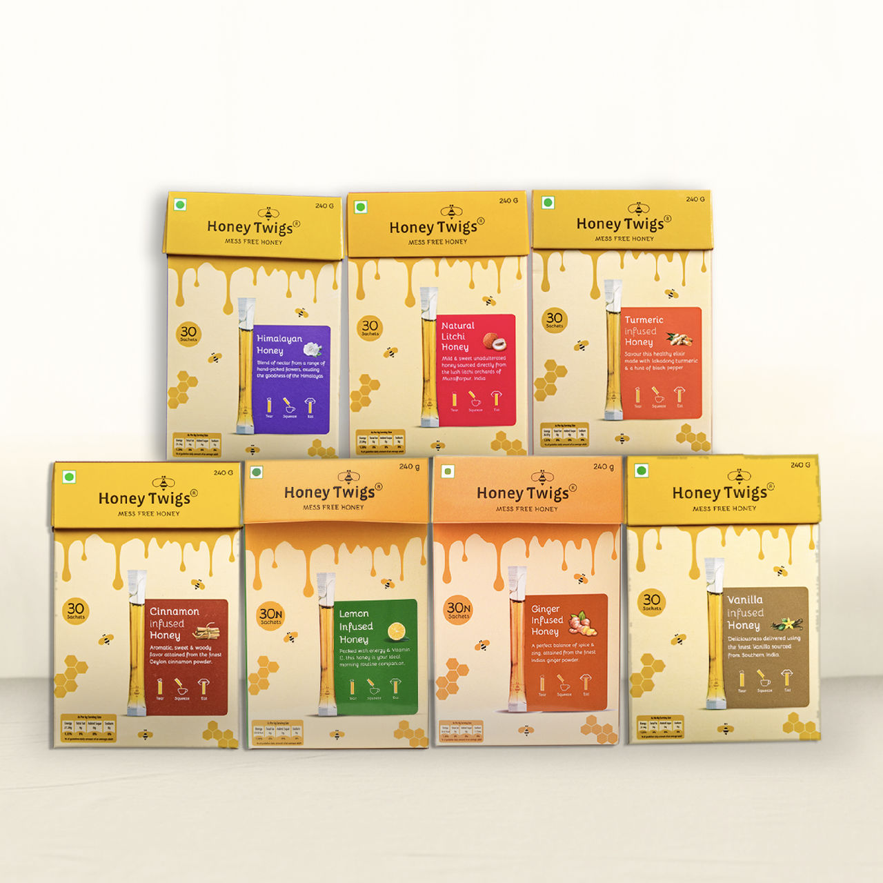 Honey Twigs Cinnamon Infused Honey| 30 Twigs Pack