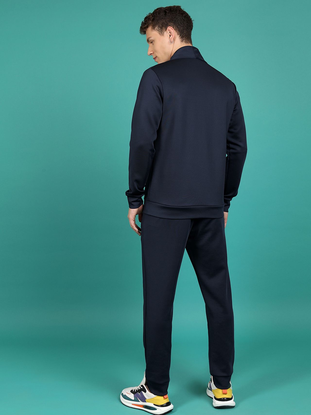 Highlander Men's Mock Collar Sweatshirt with Joggers | Navy - M