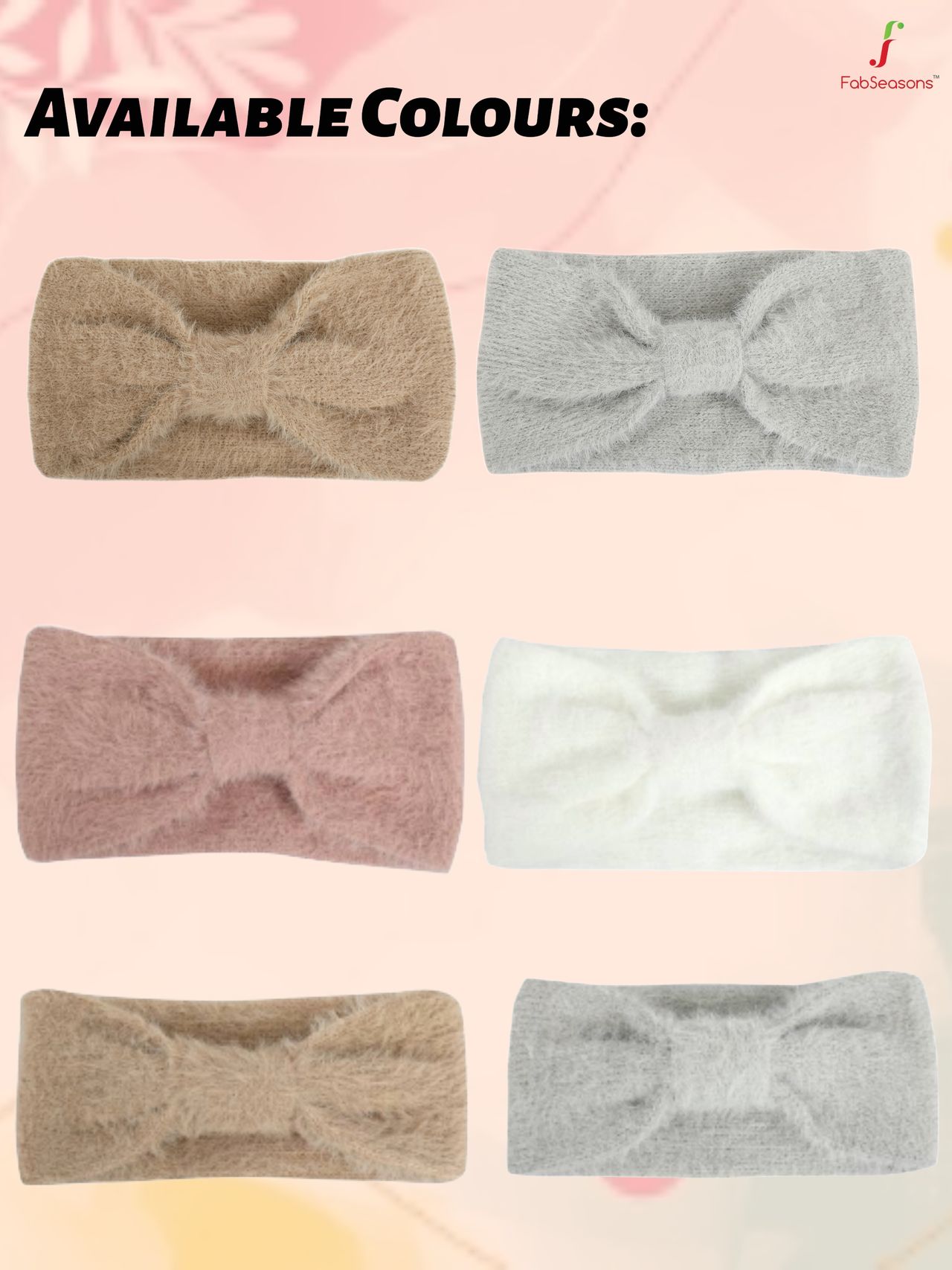 Fabseasons Women's Solid ABS and PC Headband | Peach | 2 - 10 years