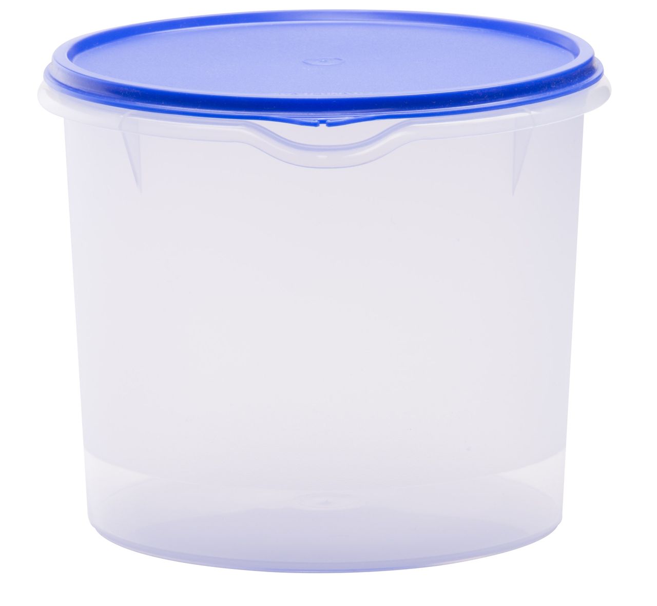Varmora Magnum Round Plastic Storage Storage Container Transparent Air-Tight 3700ml- Blue