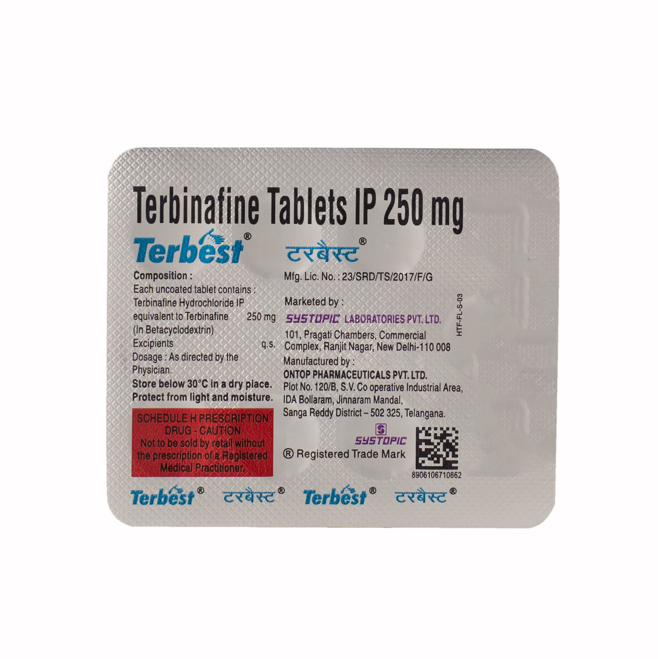 Terbest 250mg Tablets