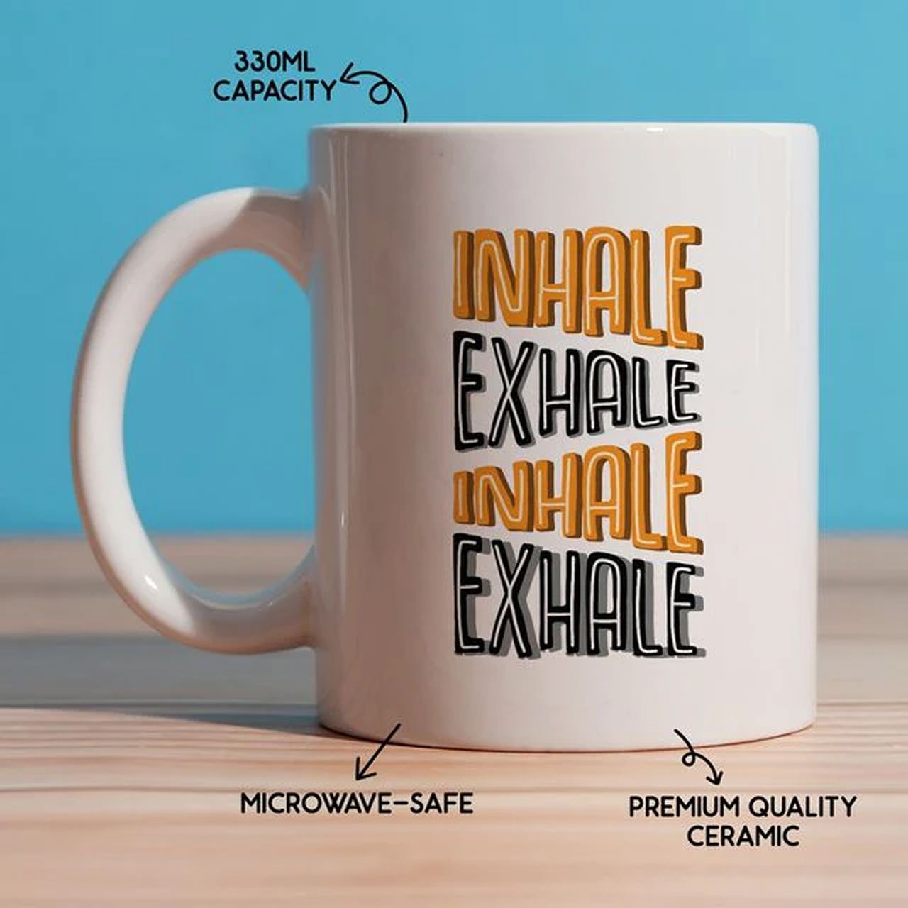 Oye Happy Inhale Exhale Mug