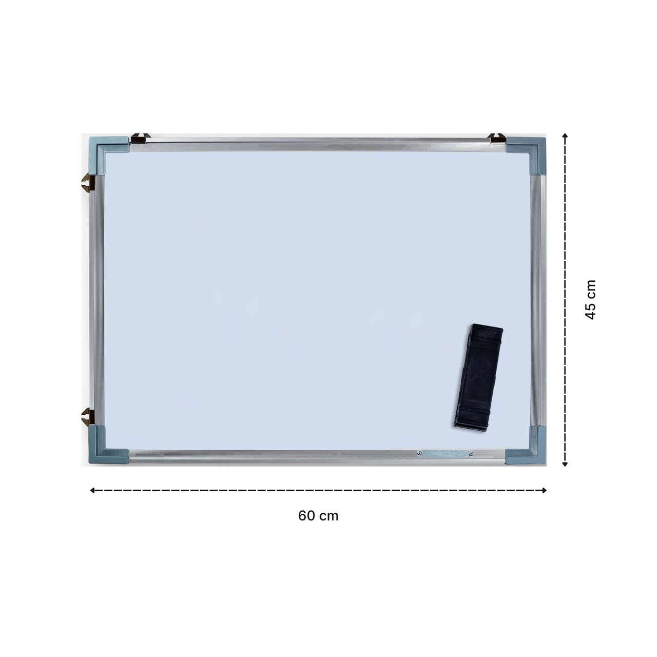 Abk Non Magnetic Double Sided White Board And Chalk Board 2Ft x 1.5Ft With 1 Eraser, 2 Markers