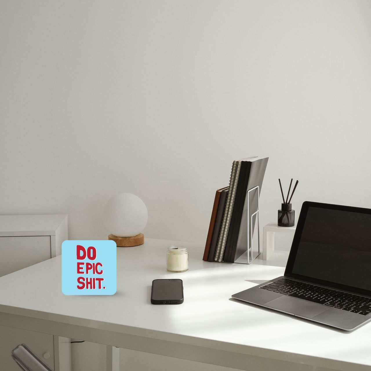 Mad Over Print Do Epic Shit - Table Decor for Office Desk, Home