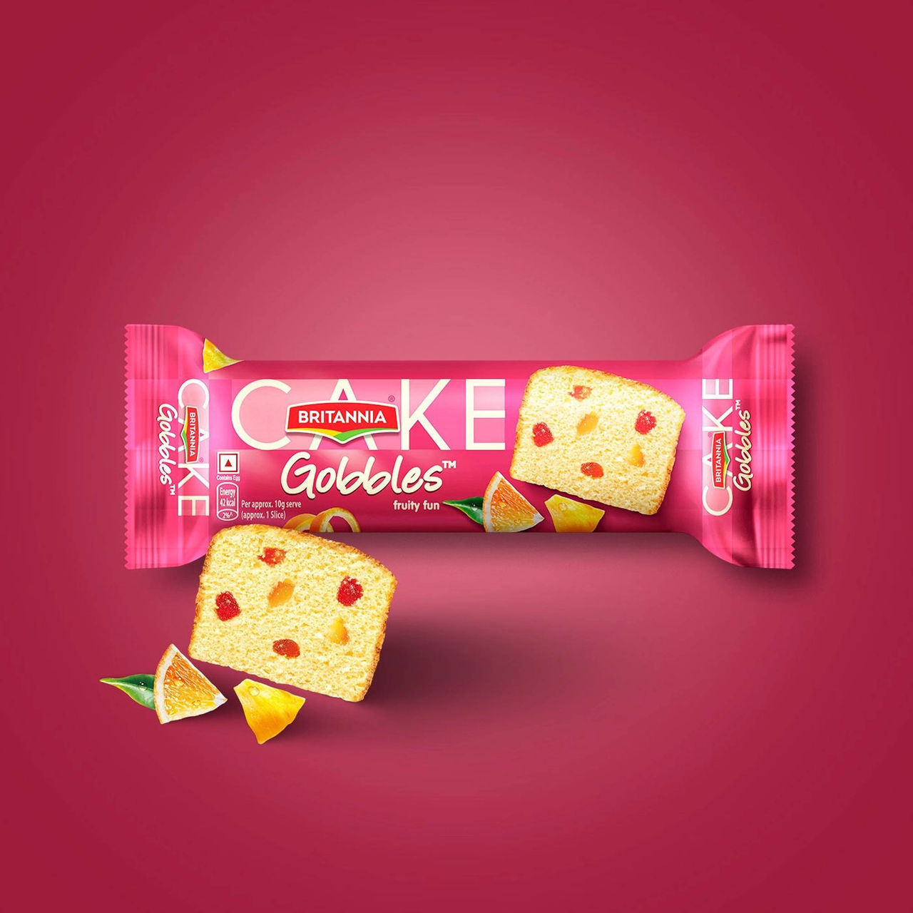 Britannia Gobbles Fruit Cake 45 g Combo