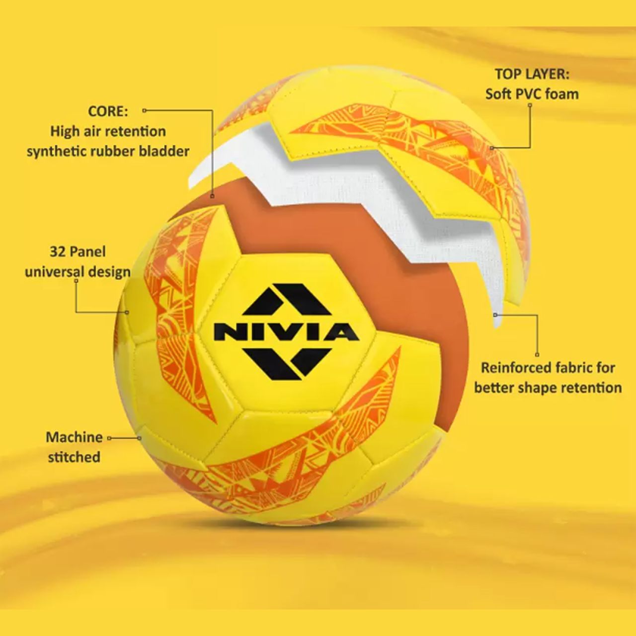 Nivia World Fest Football No 5 - Assorted