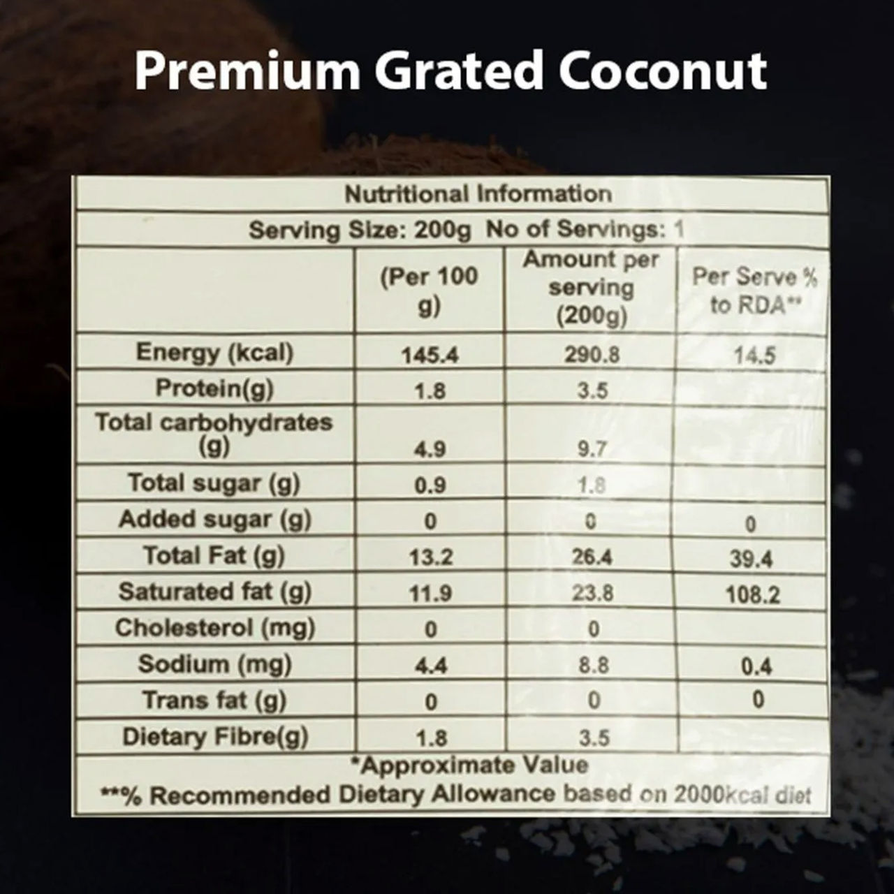 Sumeru Grated Coconut 200 g Combo