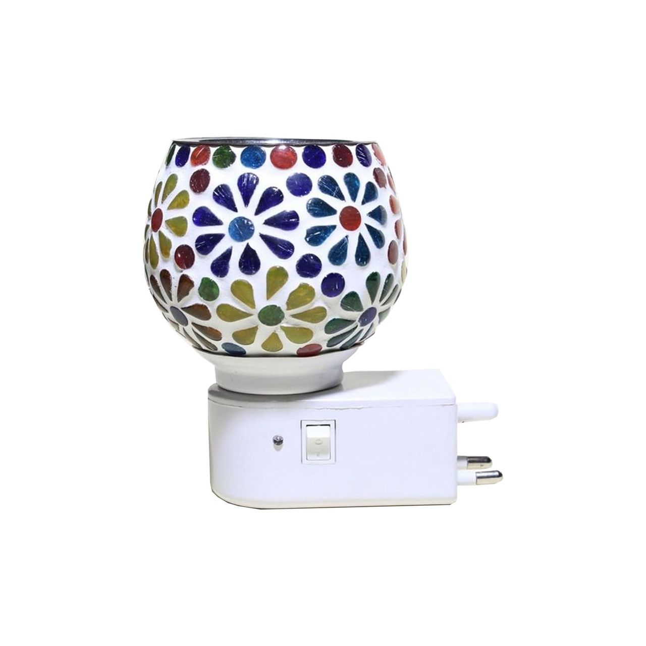 DesiDiya Ceramic Camphor Diffuser Set with Night Lamp (2W) Design 1