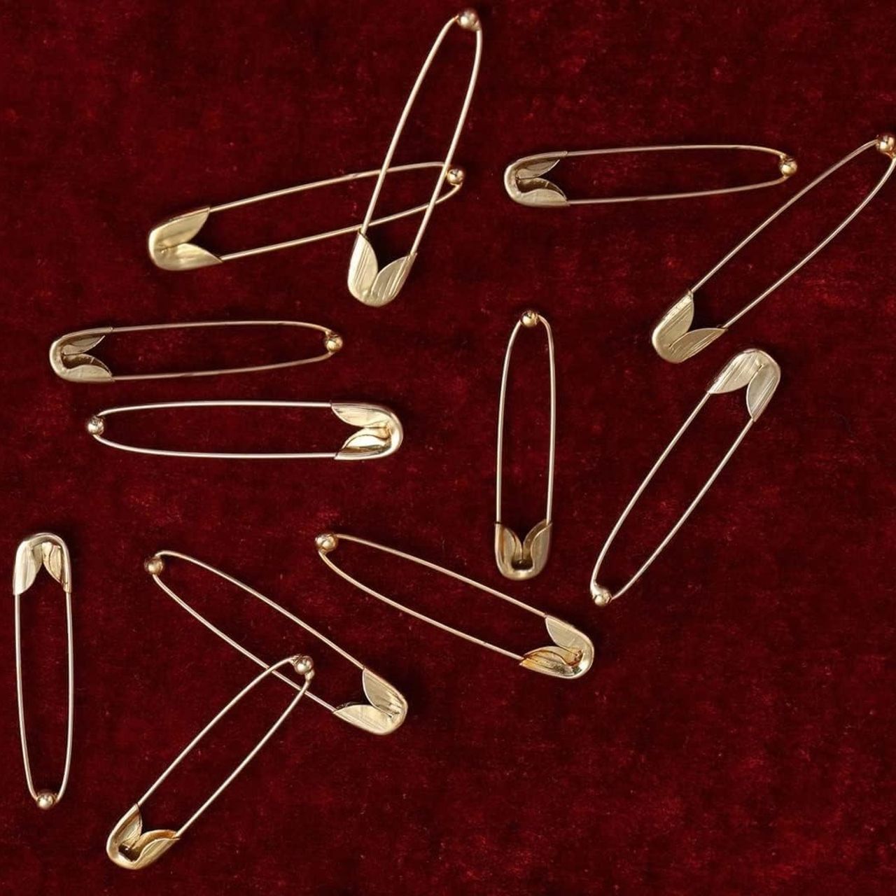 Midazzle Safety Pin- Golden Assorted Size (Pack Of 36)