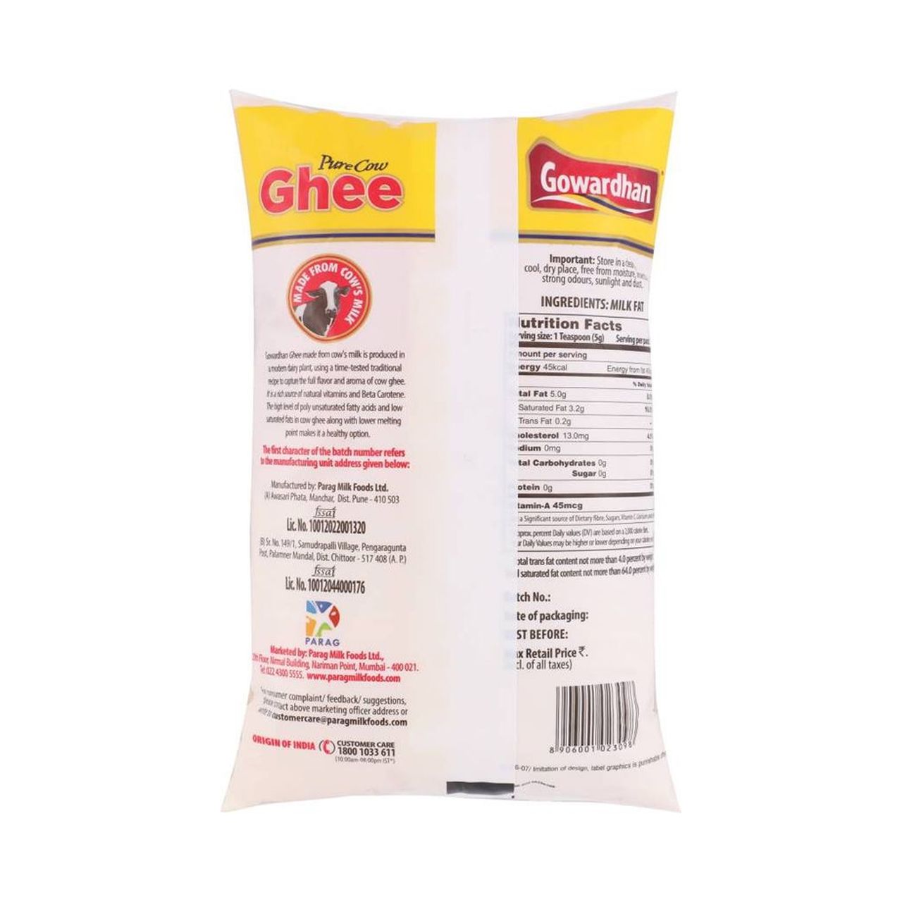 Gowardhan Pure Cow Ghee - Pouch