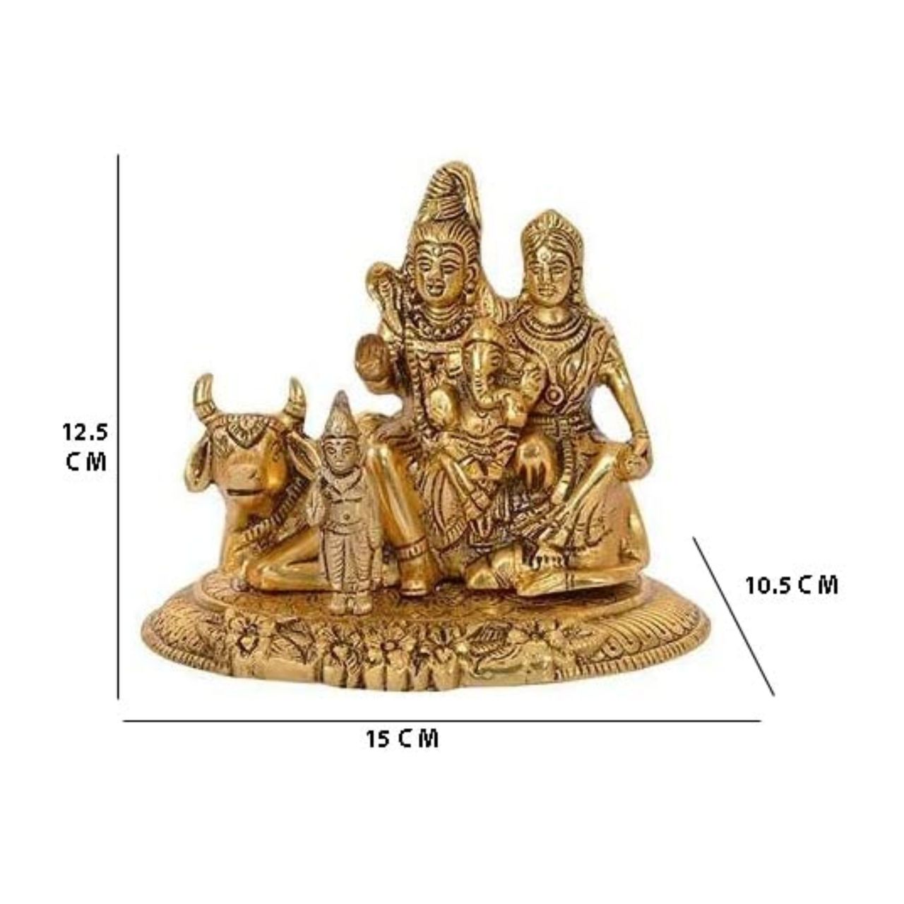Devnidhii Shiv Parivar Big in Gold Polish