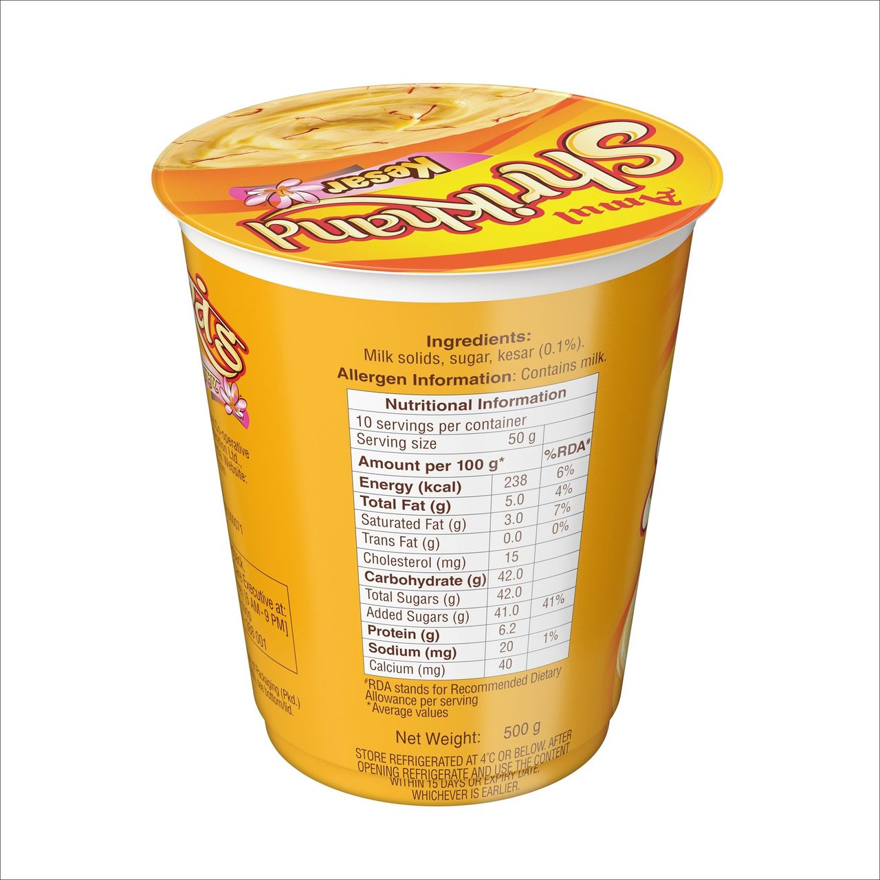 Amul Shrikhand Kesar 500 g Combo