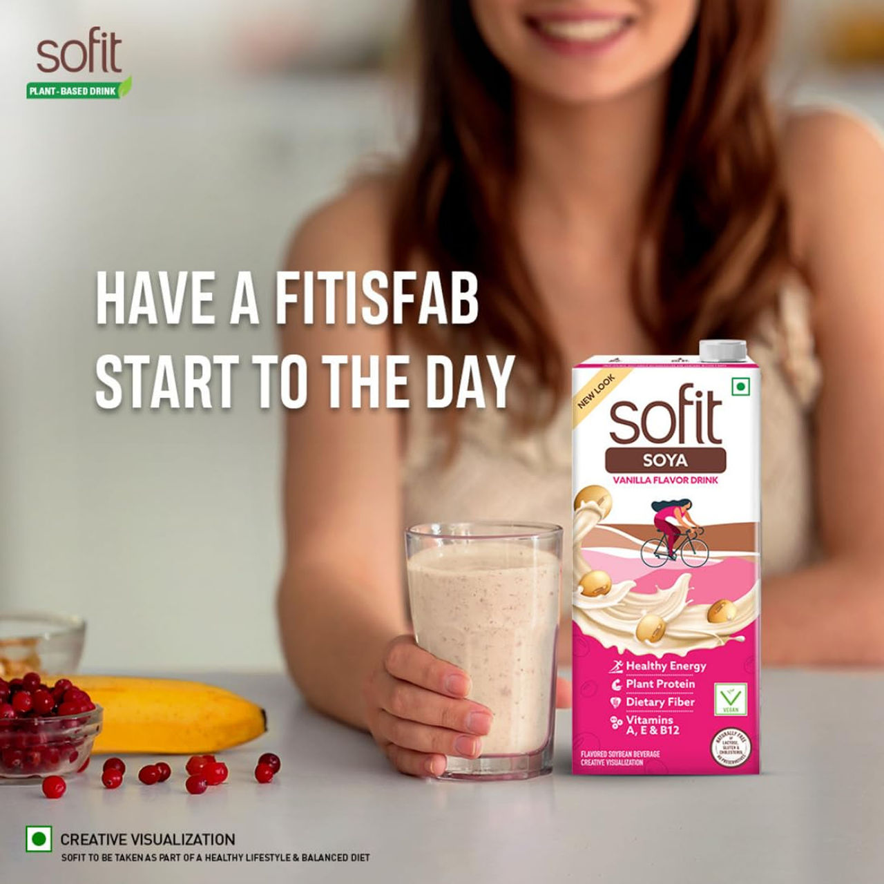 Sofit Soya drink Vanilla - Vegan Drink 1 l Combo