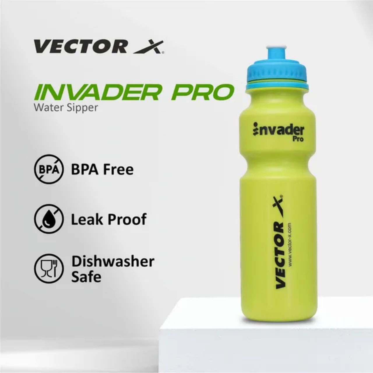 Vector X Sipper Bottle For Adults - Water Bottle With Motivational Time Markers 750 Ml- Pack Of 3
