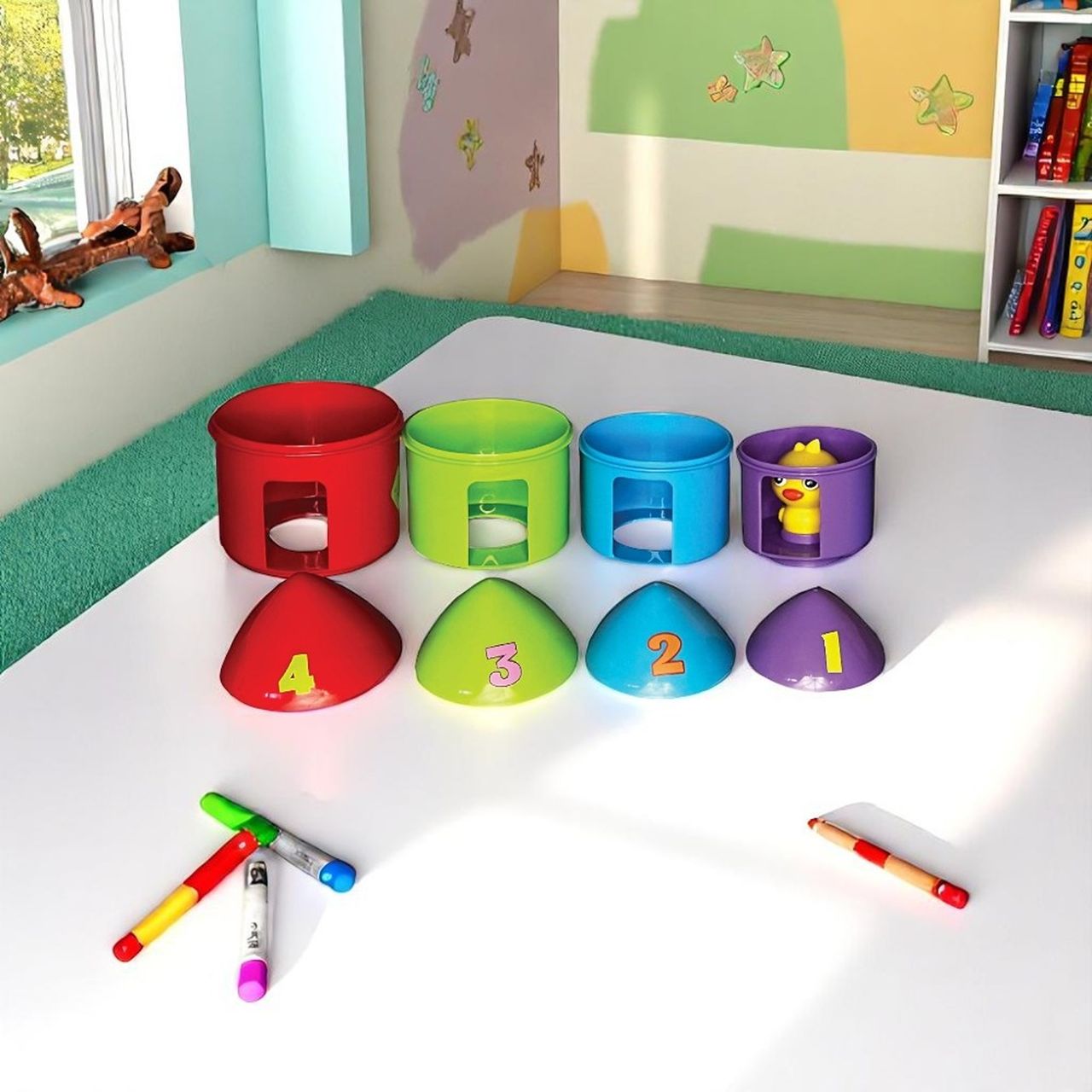 Bird House Nesting Toy With Peek-A-Boo Feature