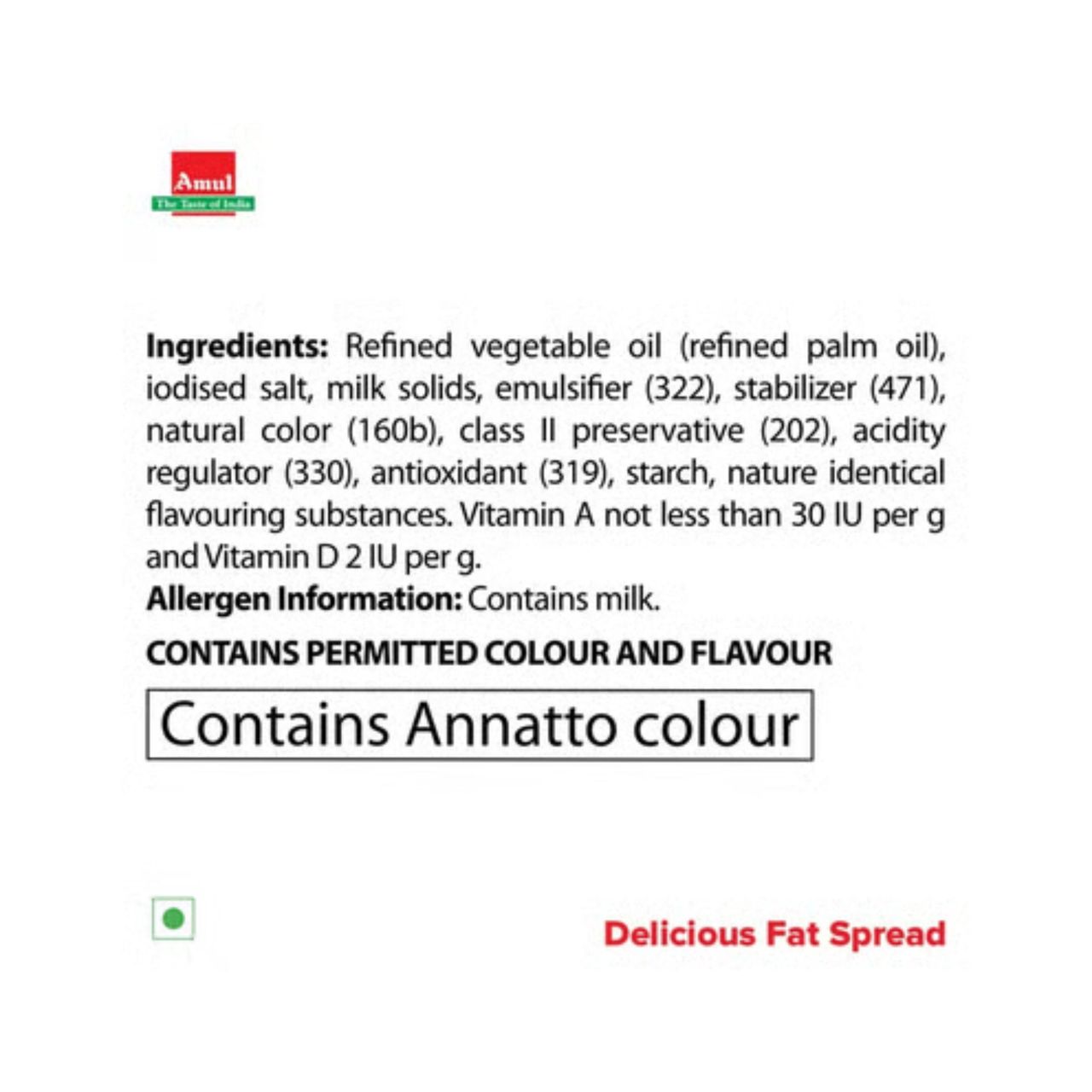 Amul Delicious Fat Spread - Cholesterol Free Combo