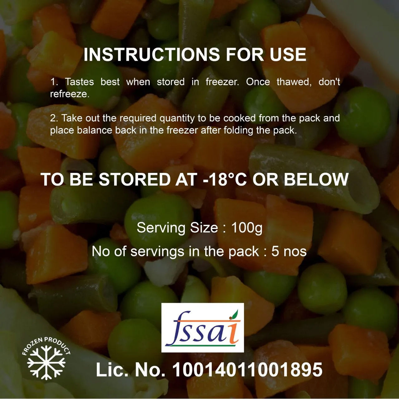 Safal Frozen Mixed Vegetables 500 g Combo