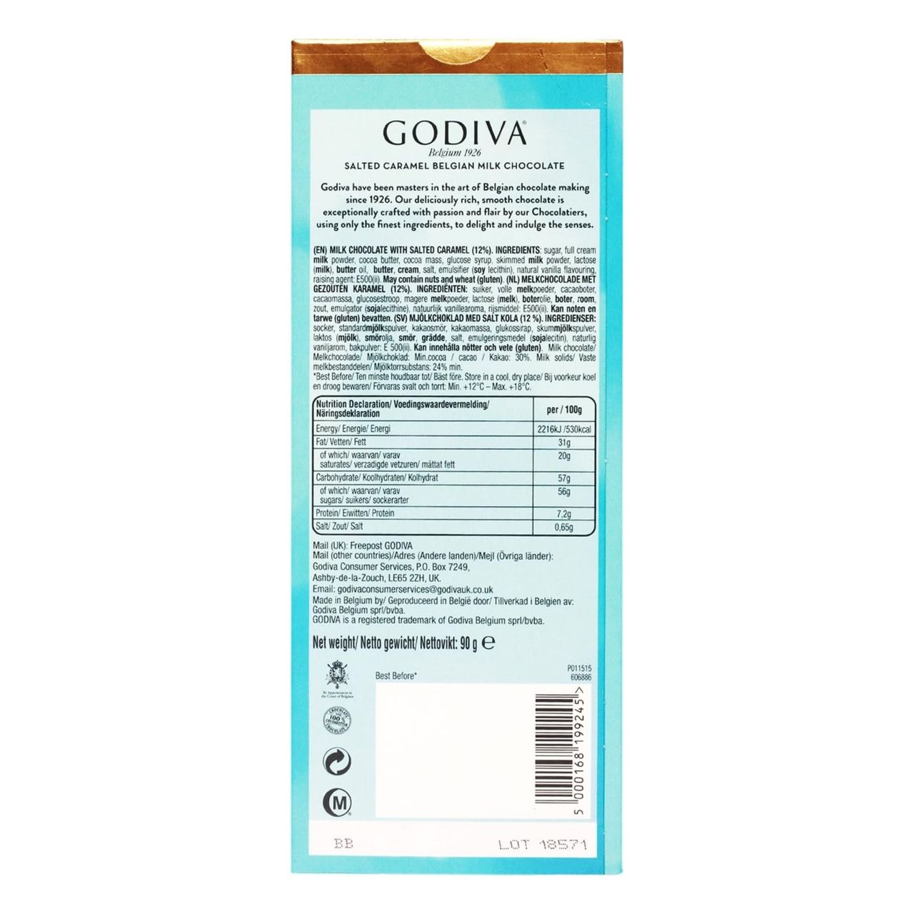 Godiva Salted Caramel Belgian Milk Chocolate