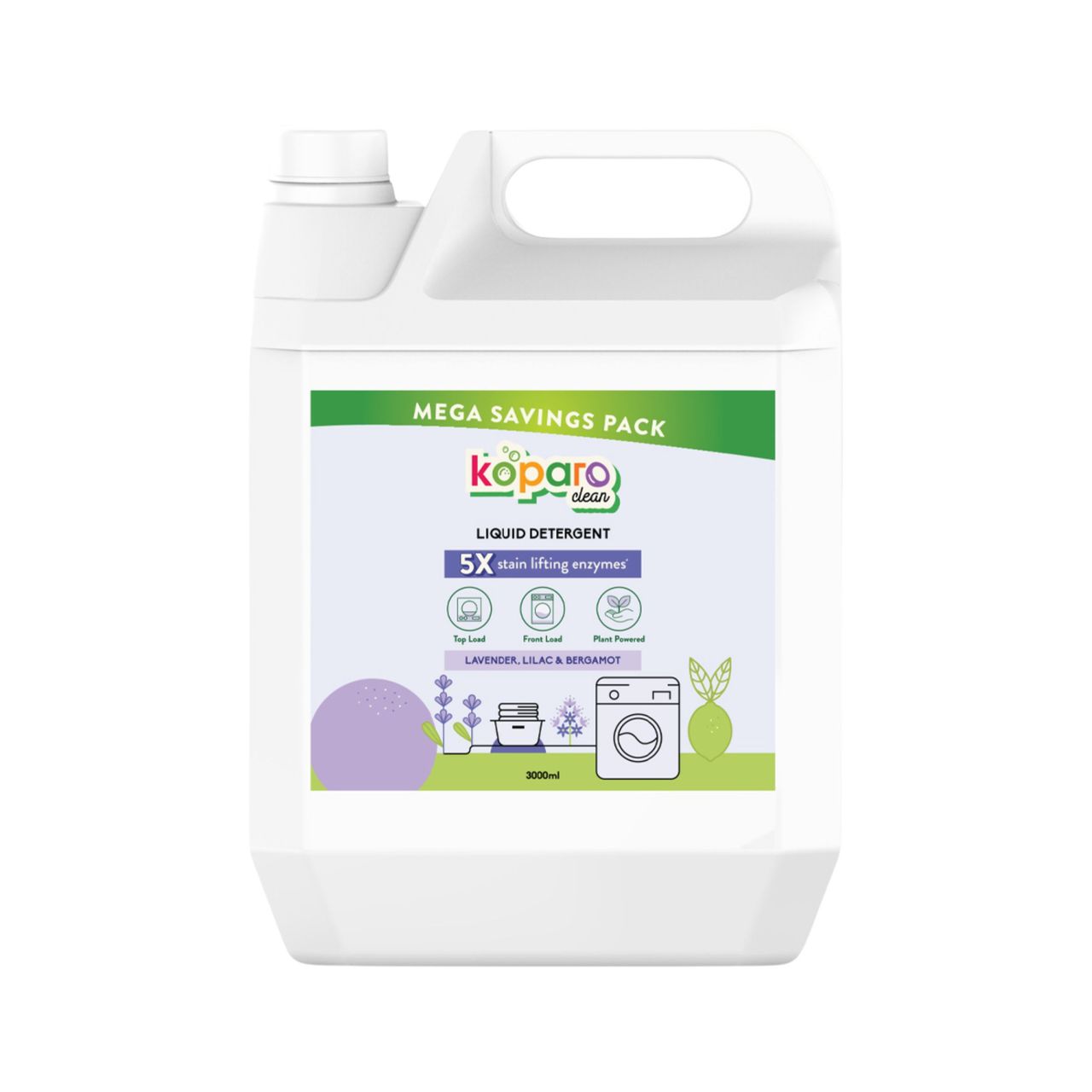 Koparo Clean Lavender & Lilac Front & Top Load Natural Detergent Liquid Refill