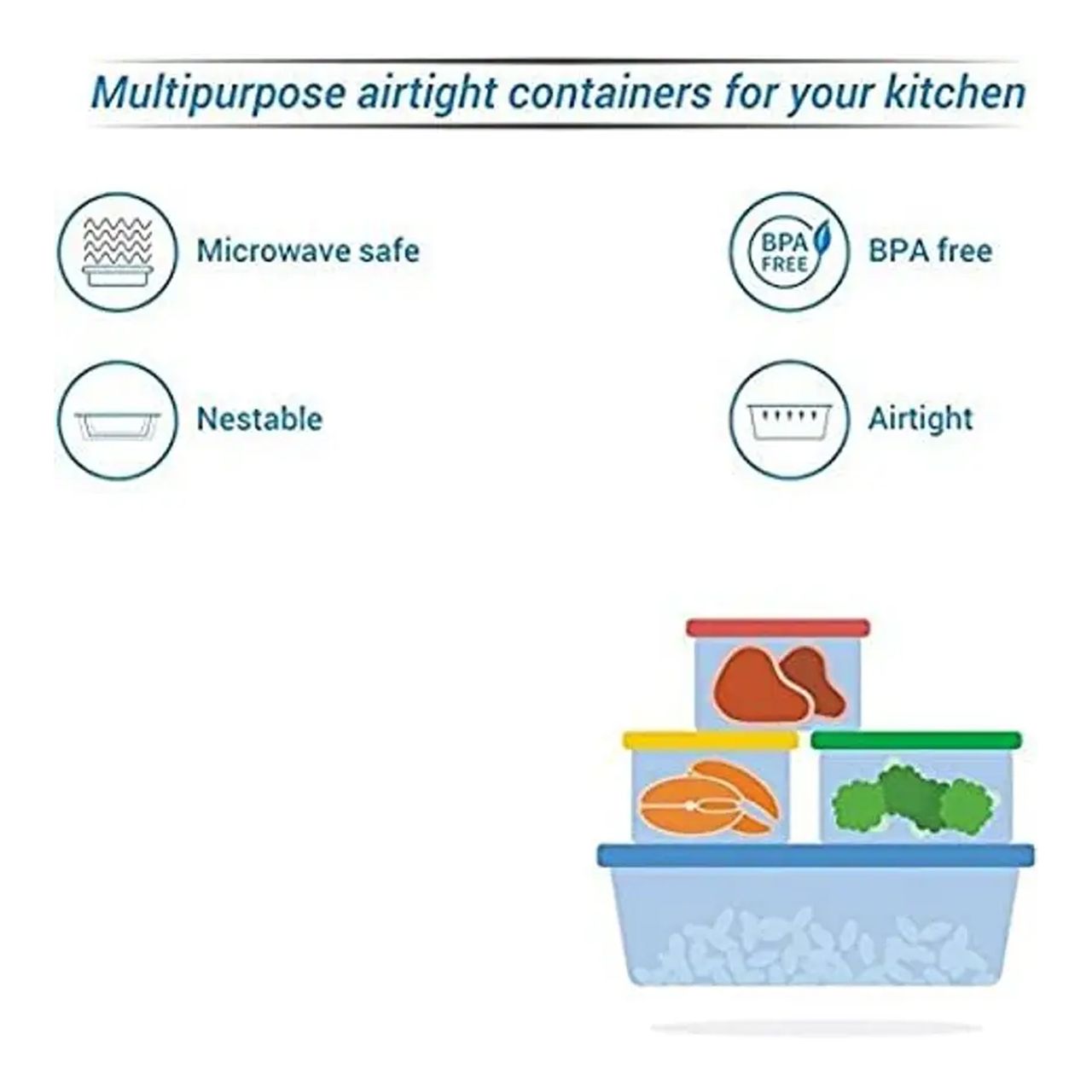 SignoraWare Modular Container Oval No.3 Set/ 3 712S3Modblue
