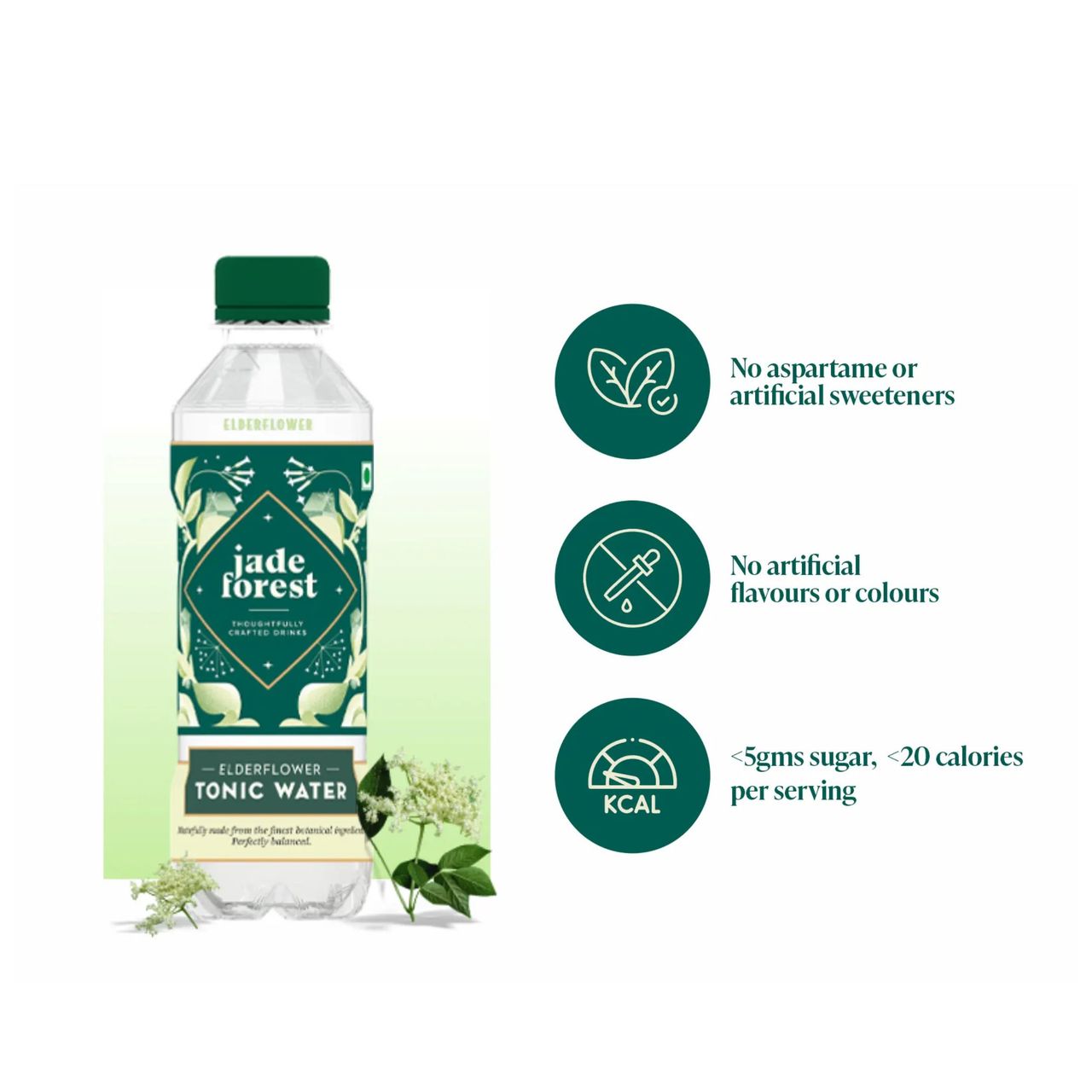 Jade Forest Wild Elderflower Tonic Water(250ml) & Jade Forest Sparkling Grapefruit Tonic Water (250ml) Combo