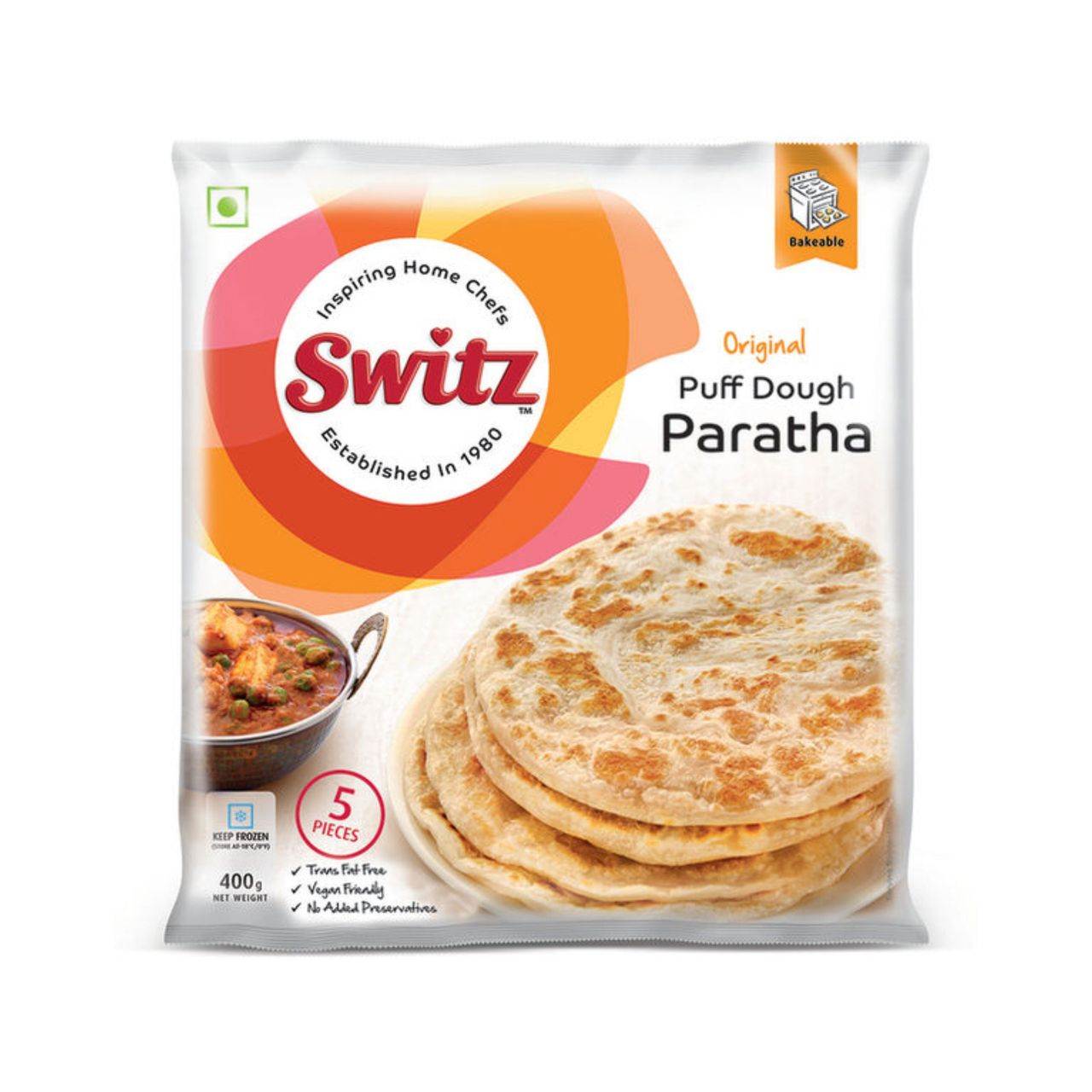 Switz Puff Dough Paratha (05 Units)(400gms) & Switz Spring Roll Dough Sheets 20 Piece(20pc) Combo