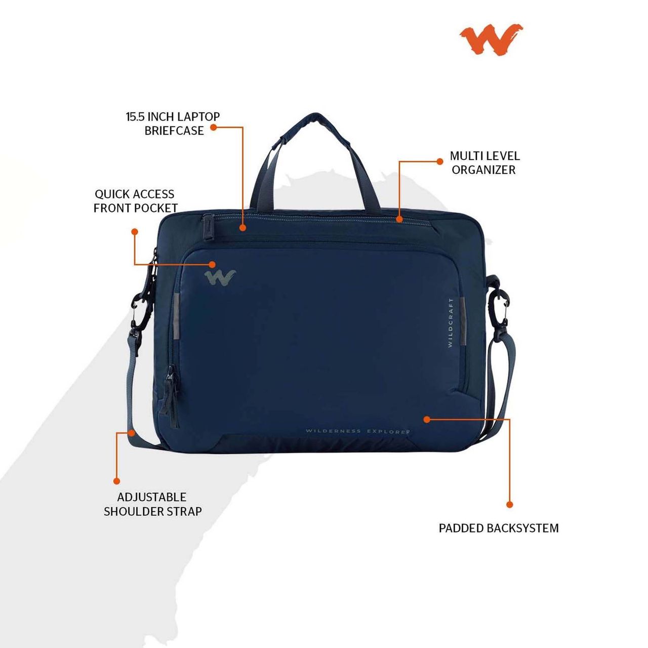 Wildcraft Unisex Polyester 15 L Office Bag | Blue - Free Size