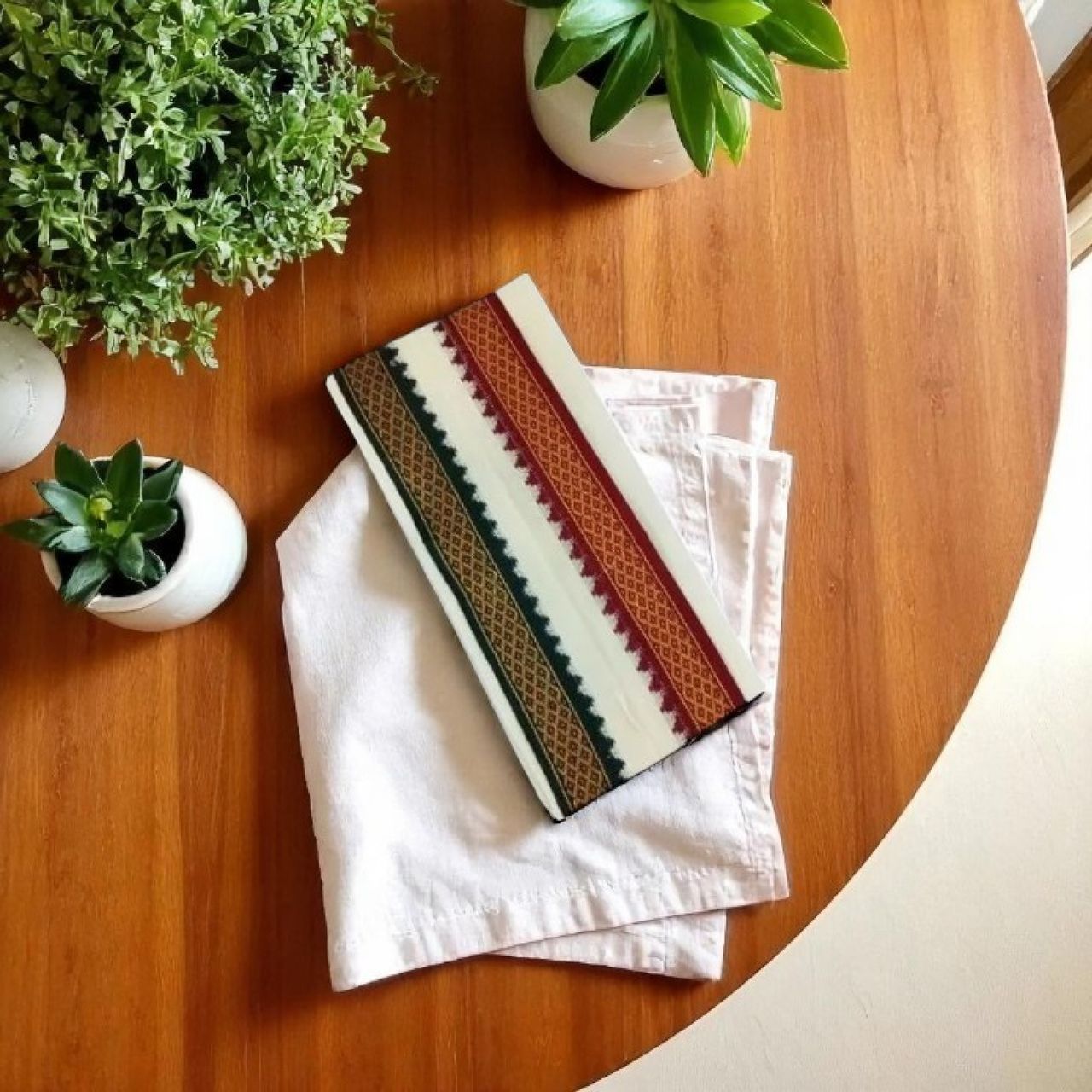 Divine Vibes Pooja Angvastram | Towel - White Color