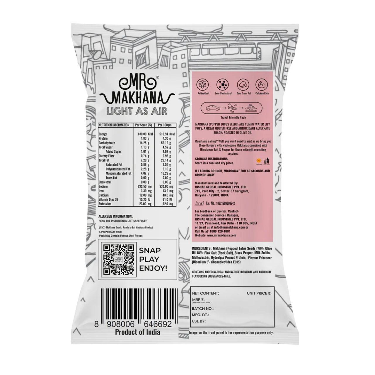 Mr. Makhana Himalayan Salt & Pepper Makhna 20 g Combo