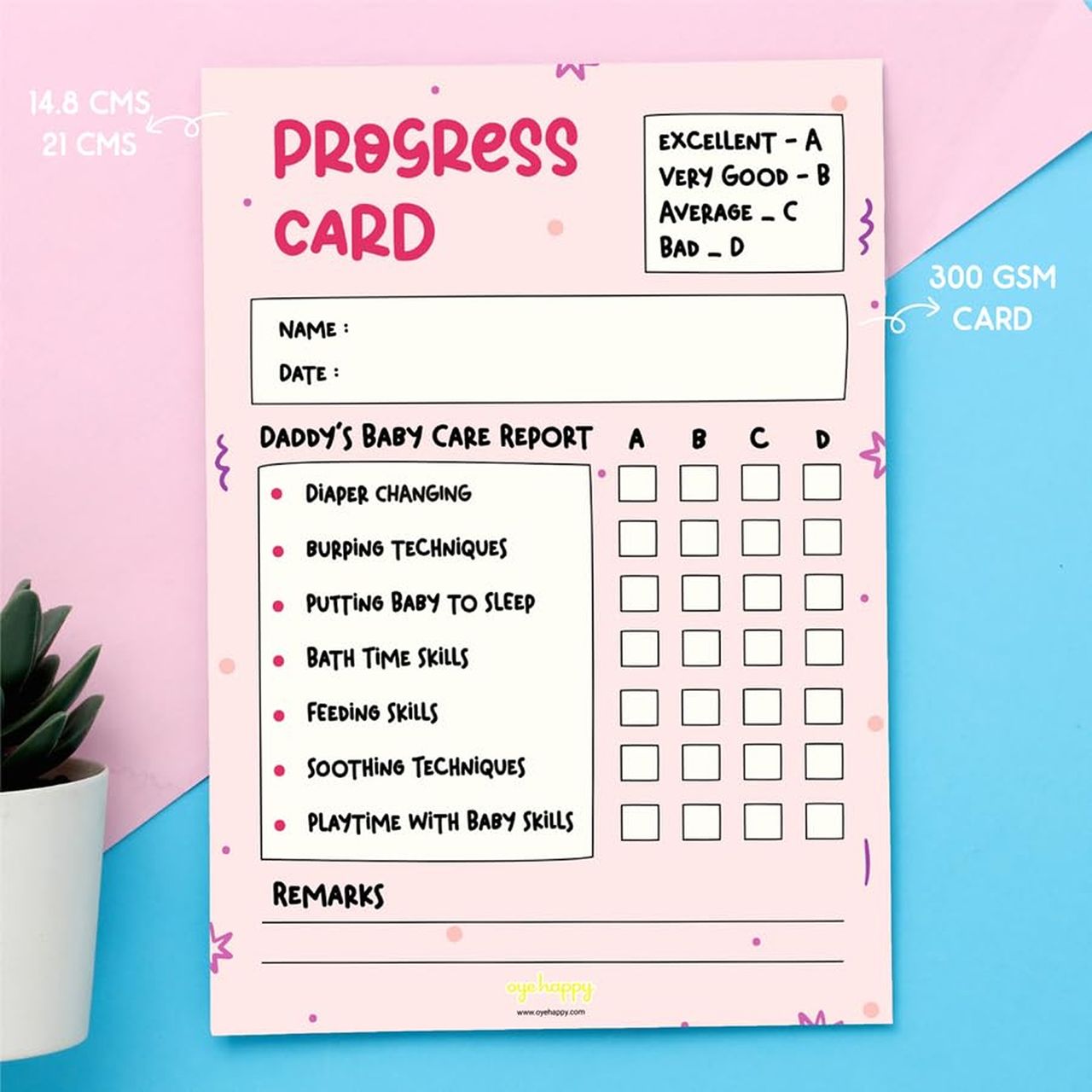 Oye Happy Report Card For New Dads