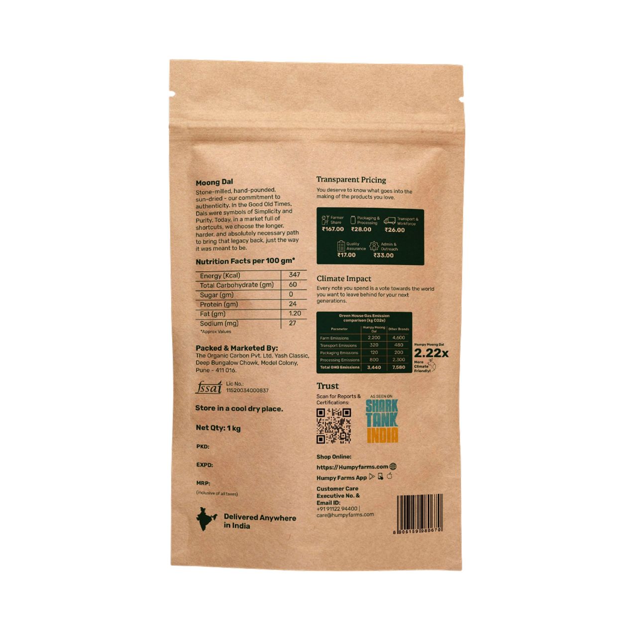 Humpy Farms Organic Moong Dal