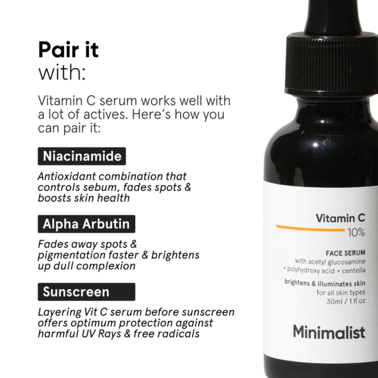 Minimalist 10% Vitamin C Brightening Face Serum