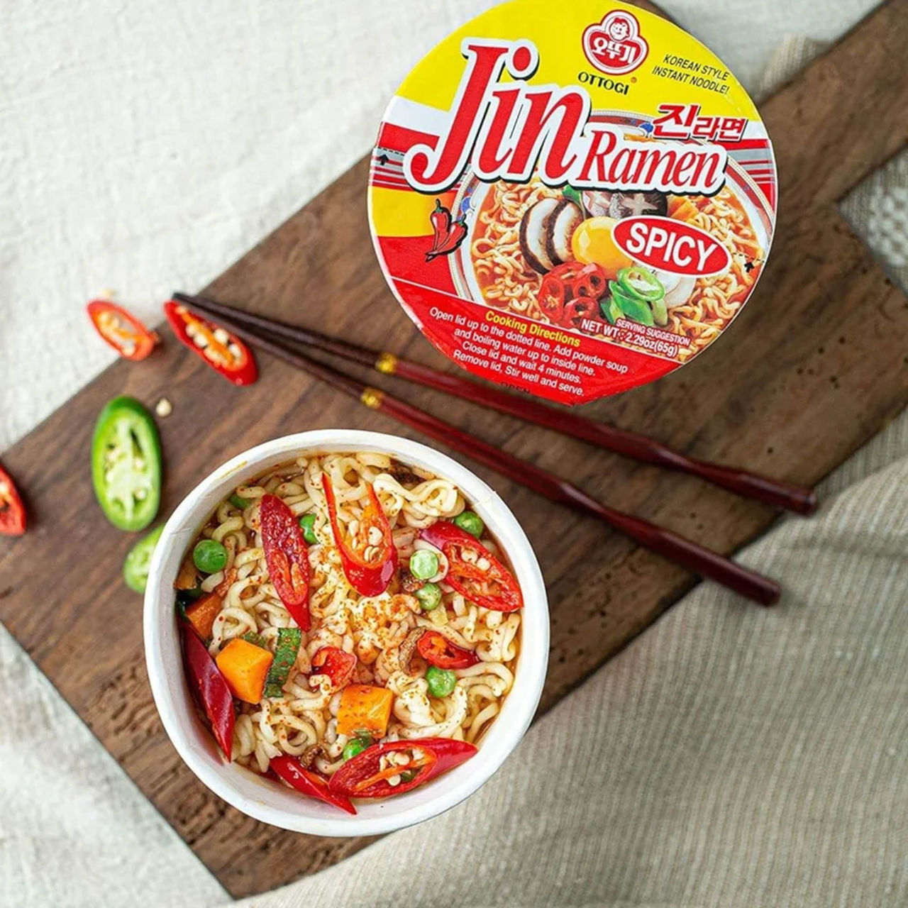 Ottogi Cup Noodle Jin Ramen | Spicy