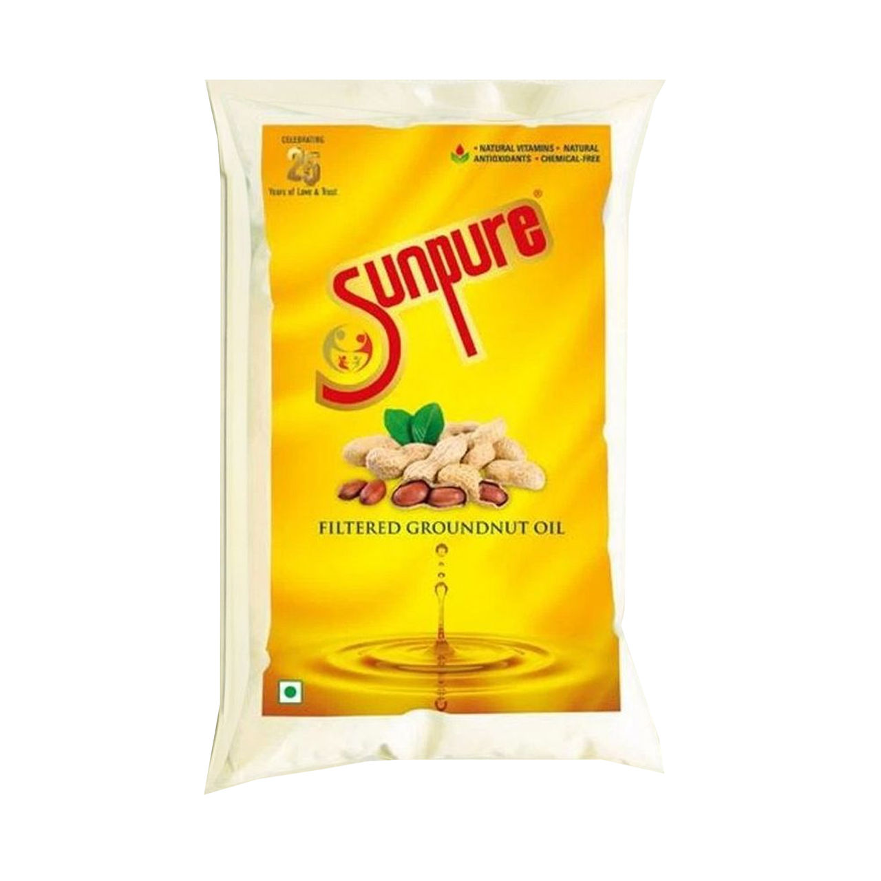 Sunpure Filtered Groundnut Oil | Pouch 1 l Combo