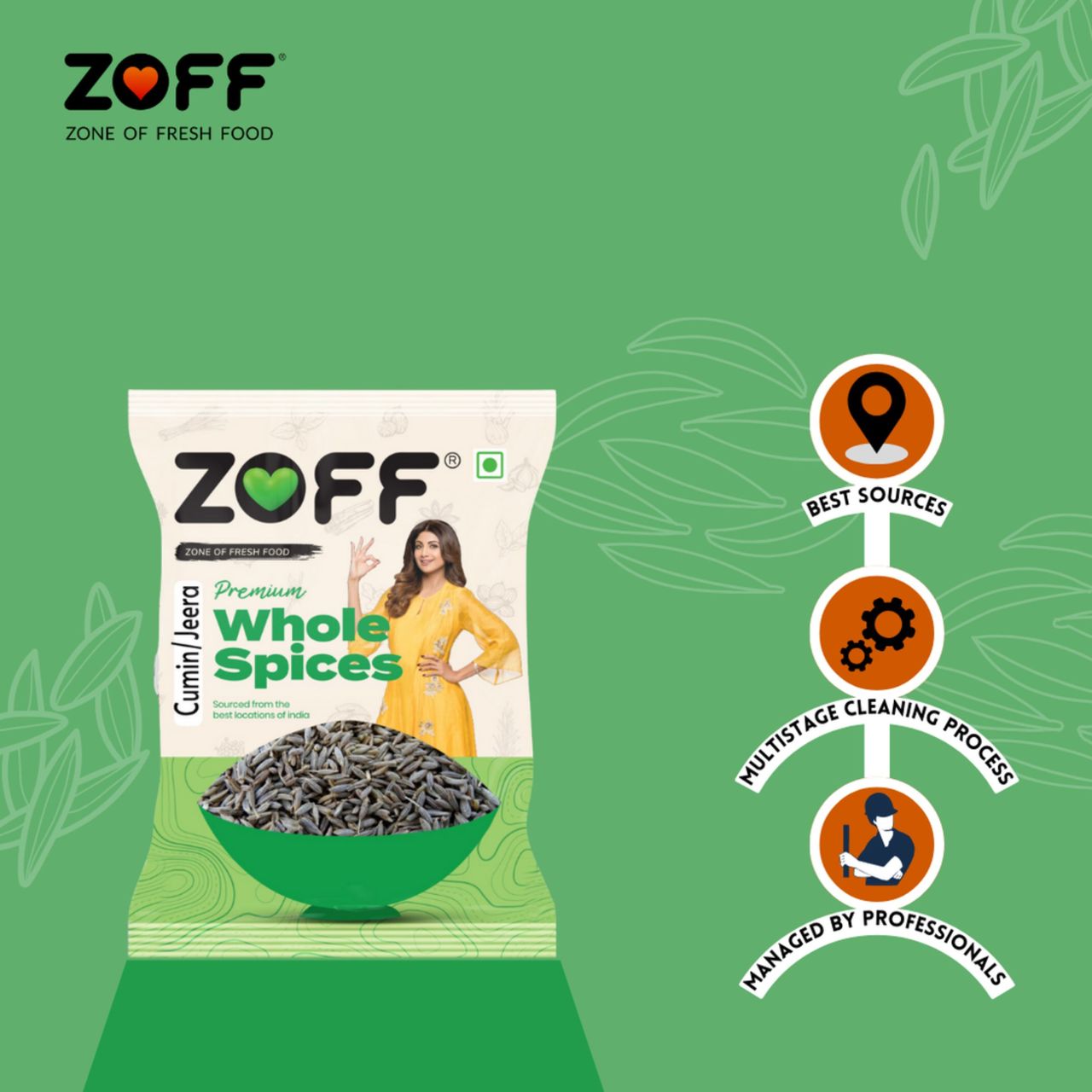 Zoff Foods Cumin Whole 100 g Combo
