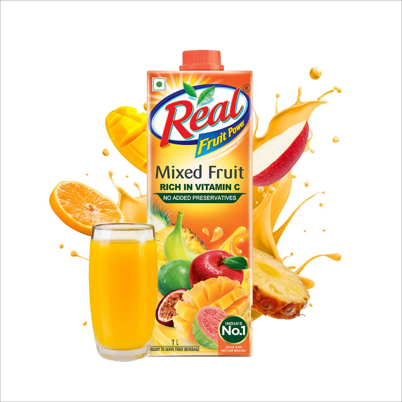 Blueberry Imported(125gms) & Real Fruit Power Mixed Fruit Juice Tetrapack(1l) Combo