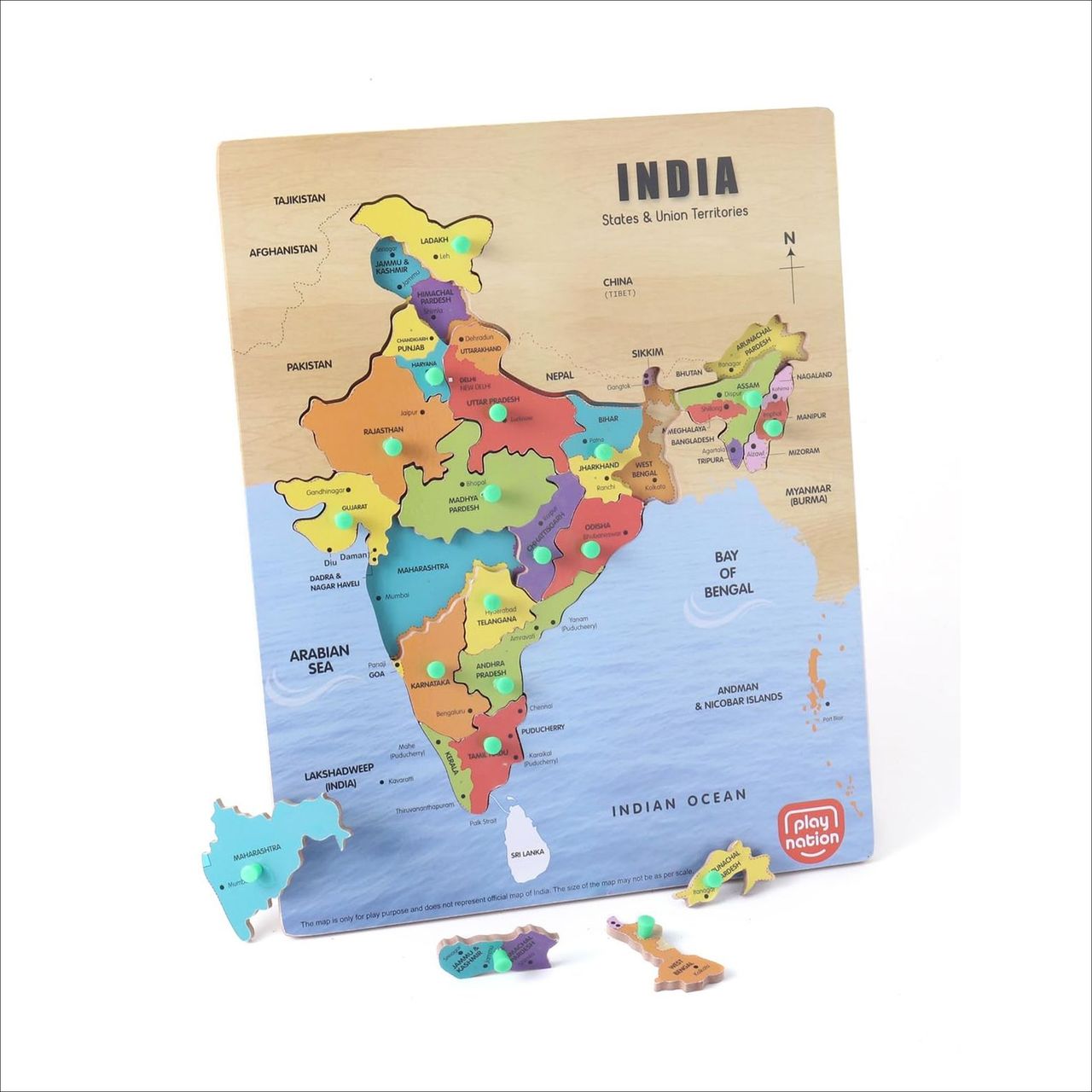 PlayNation India Map Pegged Puzzle